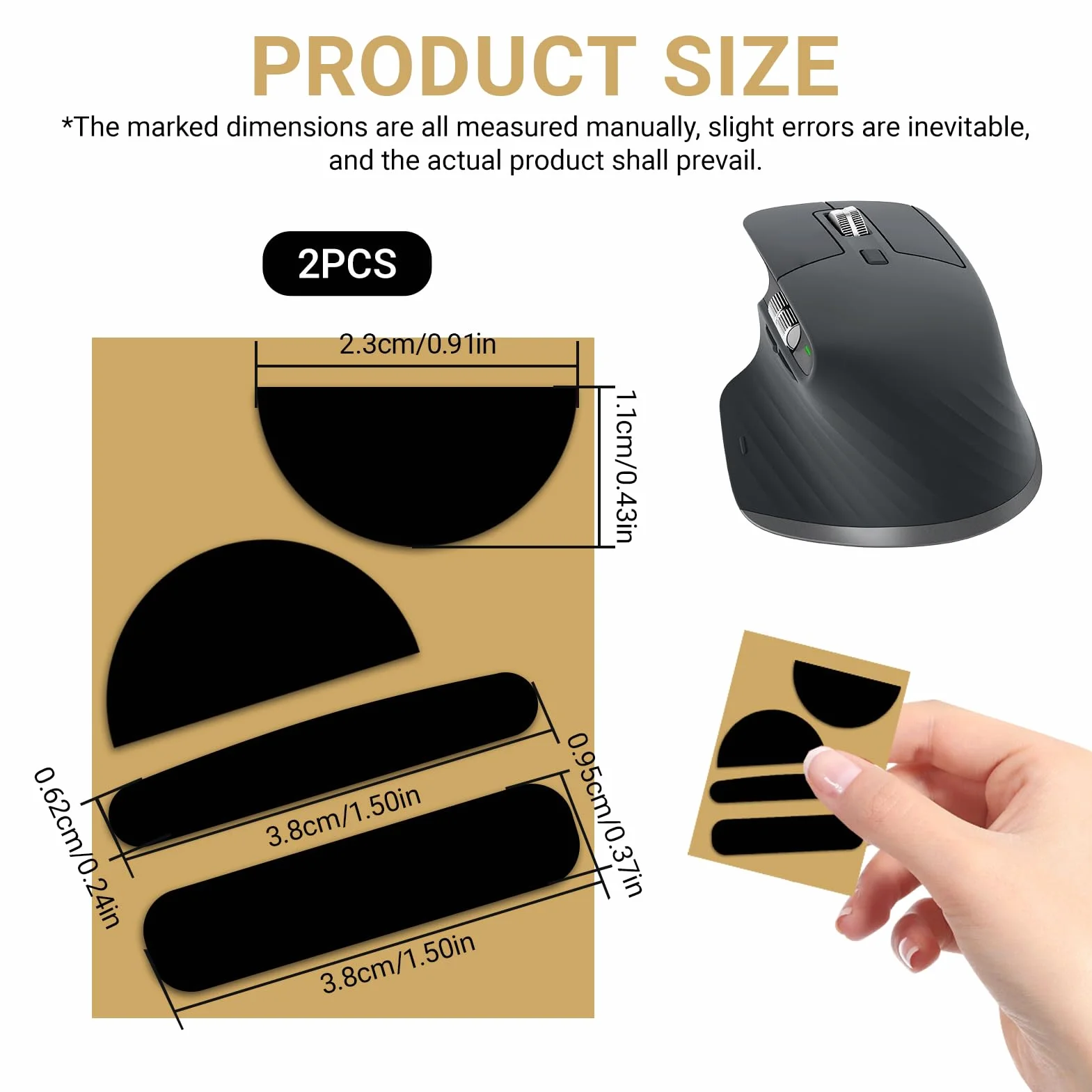 Logitech MX Master 3 / 3S PTFE nóżki pod mysz 2 zestawy