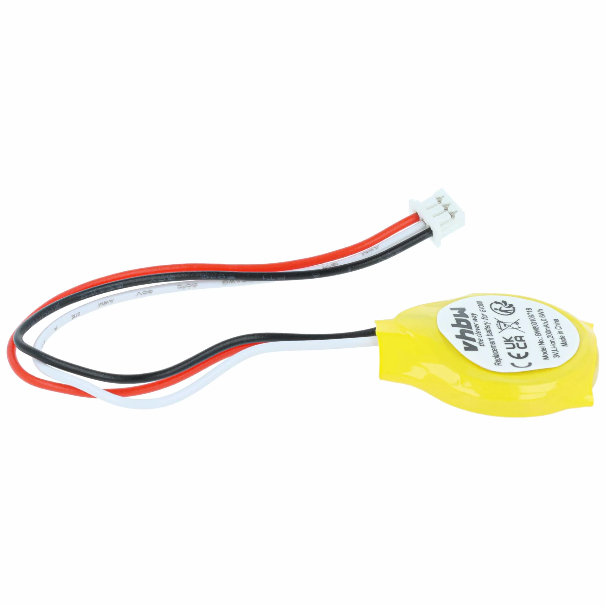 vhbw Bateria BIOS kompatybilna z notebookiem komputerowym Dell Latitude E6400, E6410, E6500, E6510, E5400, E4300 (200 mAh, 3 V, litowo-jonowa)