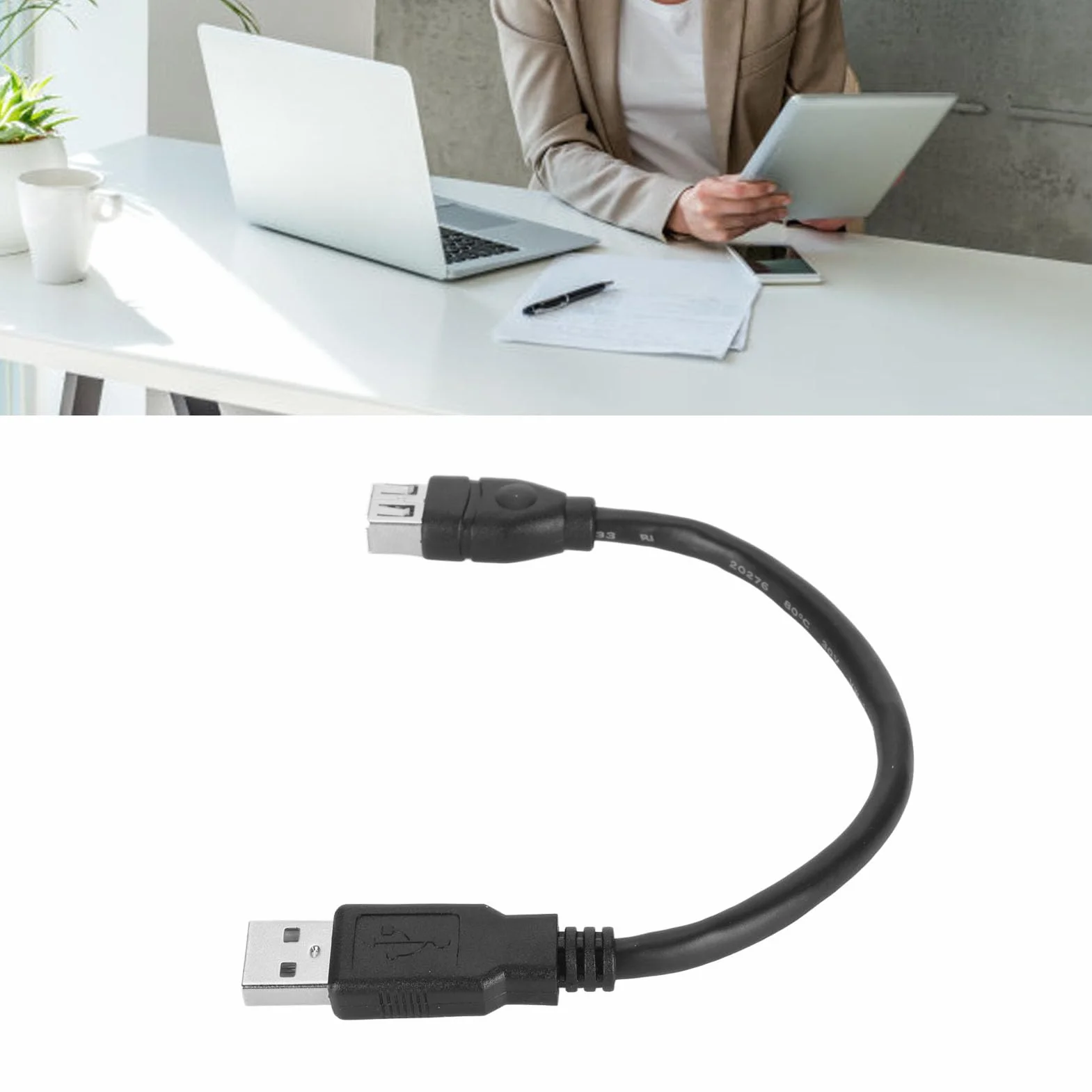 Firewire 1394 6-pinowy Kabel Adaptera USB, Firewire IEEE 1394 6-pinowy żeński Adapter USB na Męski Konwerter do Drukarki, Aparatu Cyfrowego, Skanera