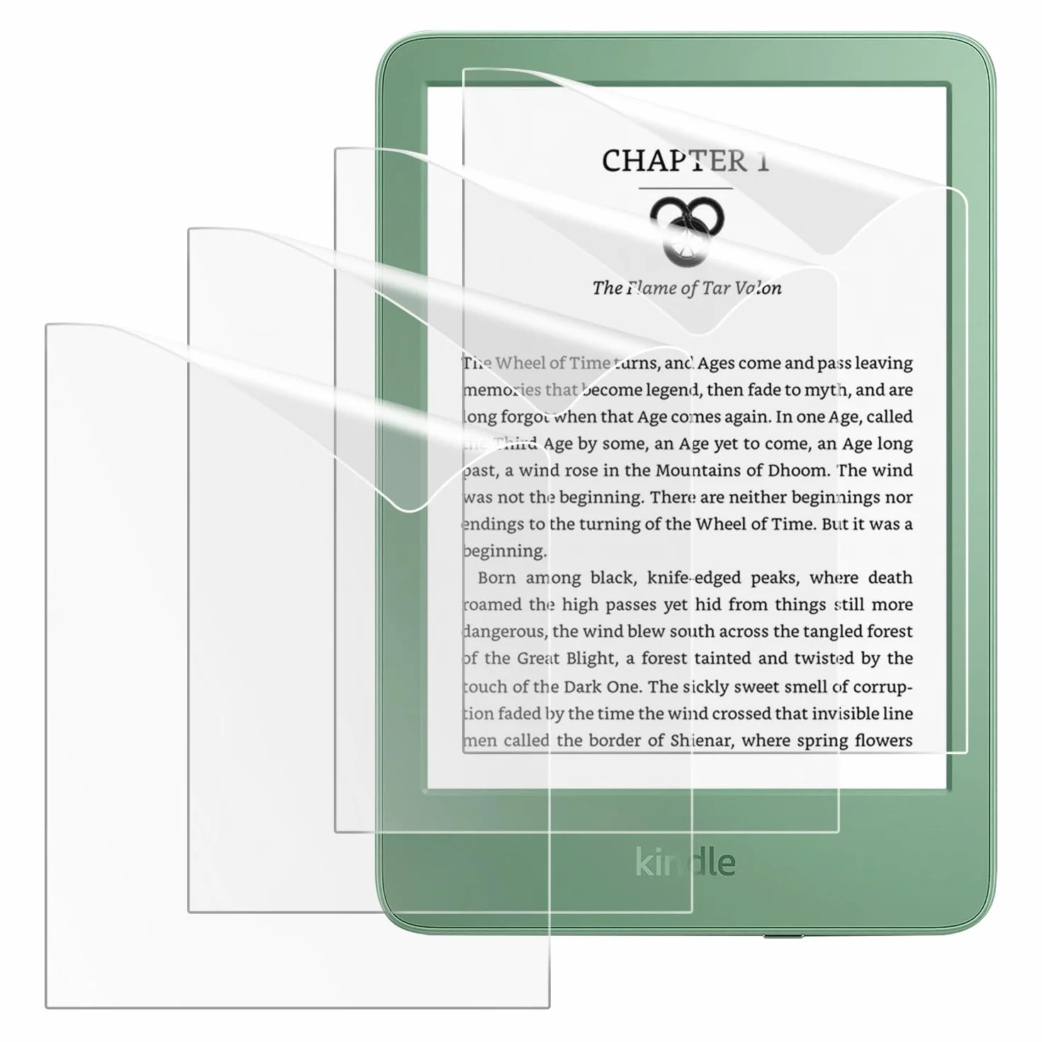 MoKo Anti-Glare Screen Protector 4-Pack for 6" All-New Kindle 11th Gen 2024/2022, Matte PET Protective Film for Kobo Clara, Kobo Nia, PocketBook