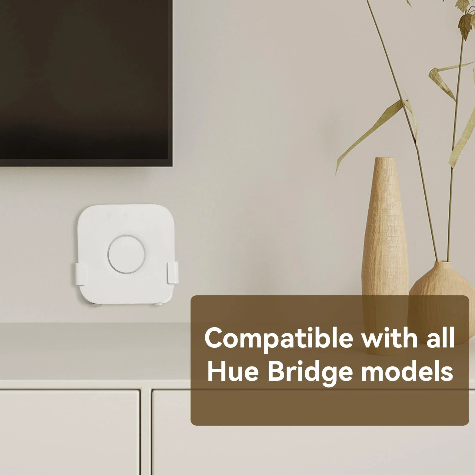 shinar Metalowy uchwyt ścienny, kompatybilny z Hue Bridge, akcesoria, stojak, Smart Home, sterowanie