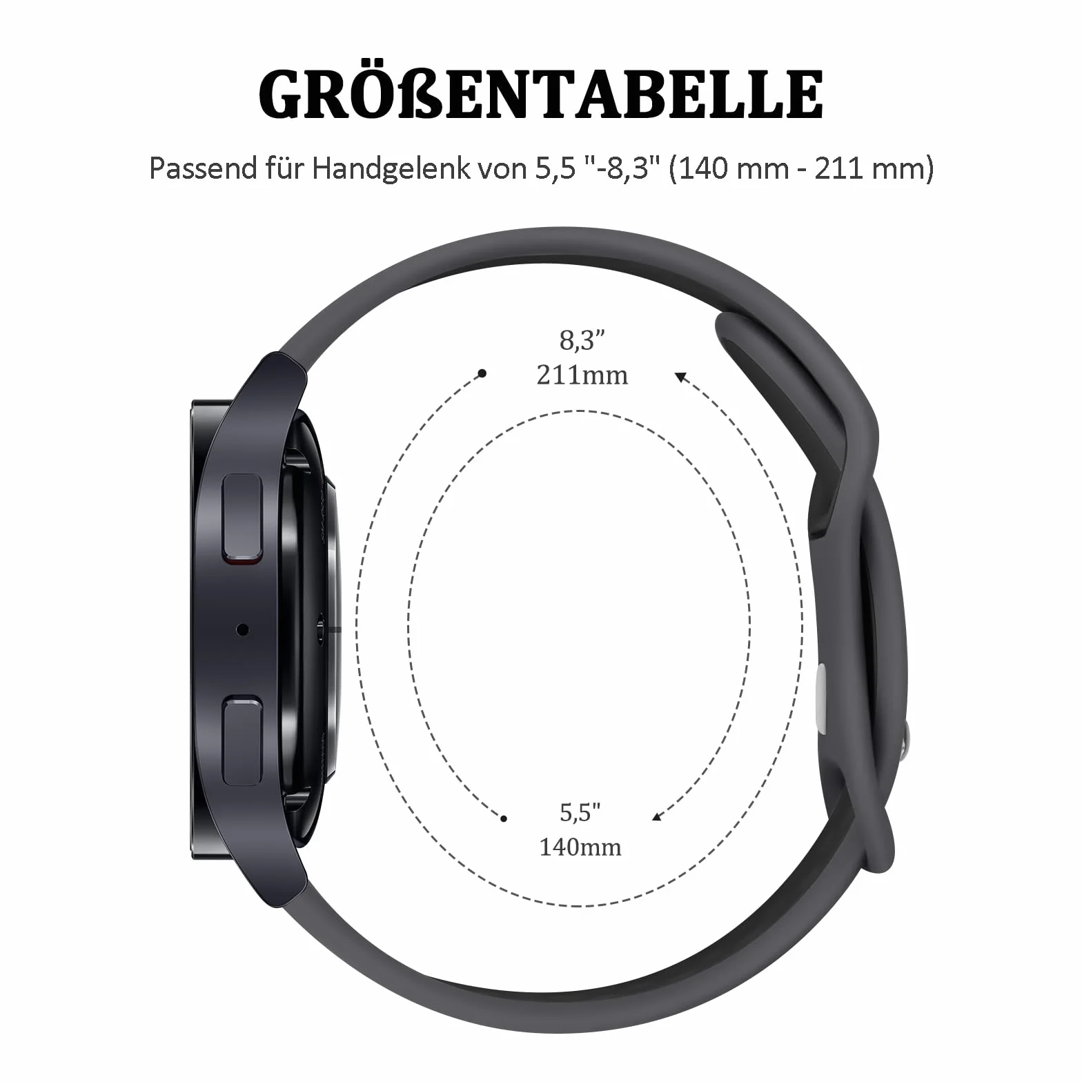 Vancle Pasek do zegarka 22 mm dla mężczyzn i kobiet, wodoszczelny, silikonowy pasek 22 mm, akcesoria do smartwatcha, dwukolorowe, oddychające bransoletki dla mężczyzn i kobiet