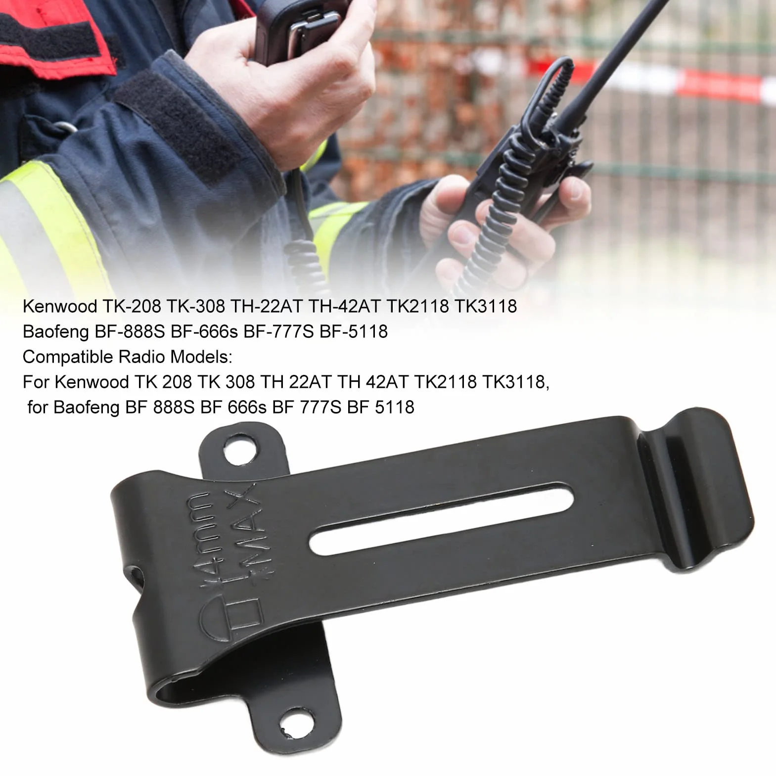 6 Sztuk Wymienny Zaczep na Pasek, Zaczep na Pasek Radiowy Uchwyt na Pasek Radiowy do Kenwood TK 208 TK 308 TH 22AT, do Baofeng BF 888S BF 666s