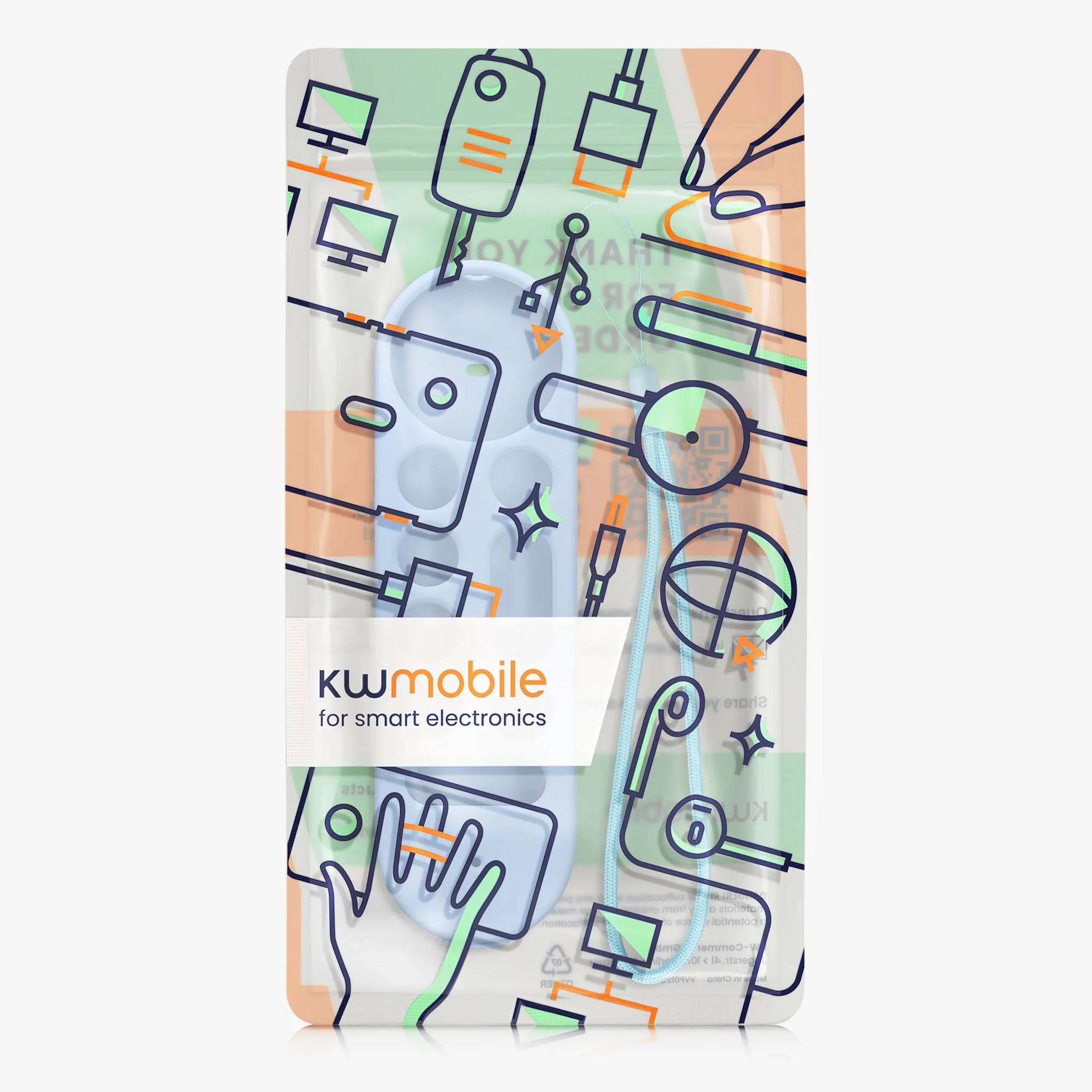 kwmobile Etui kompatybilne z Google TV Streamer 4K Case - miękkie silikonowe etui do pilota zdalnego sterowania - jasnoniebieskie