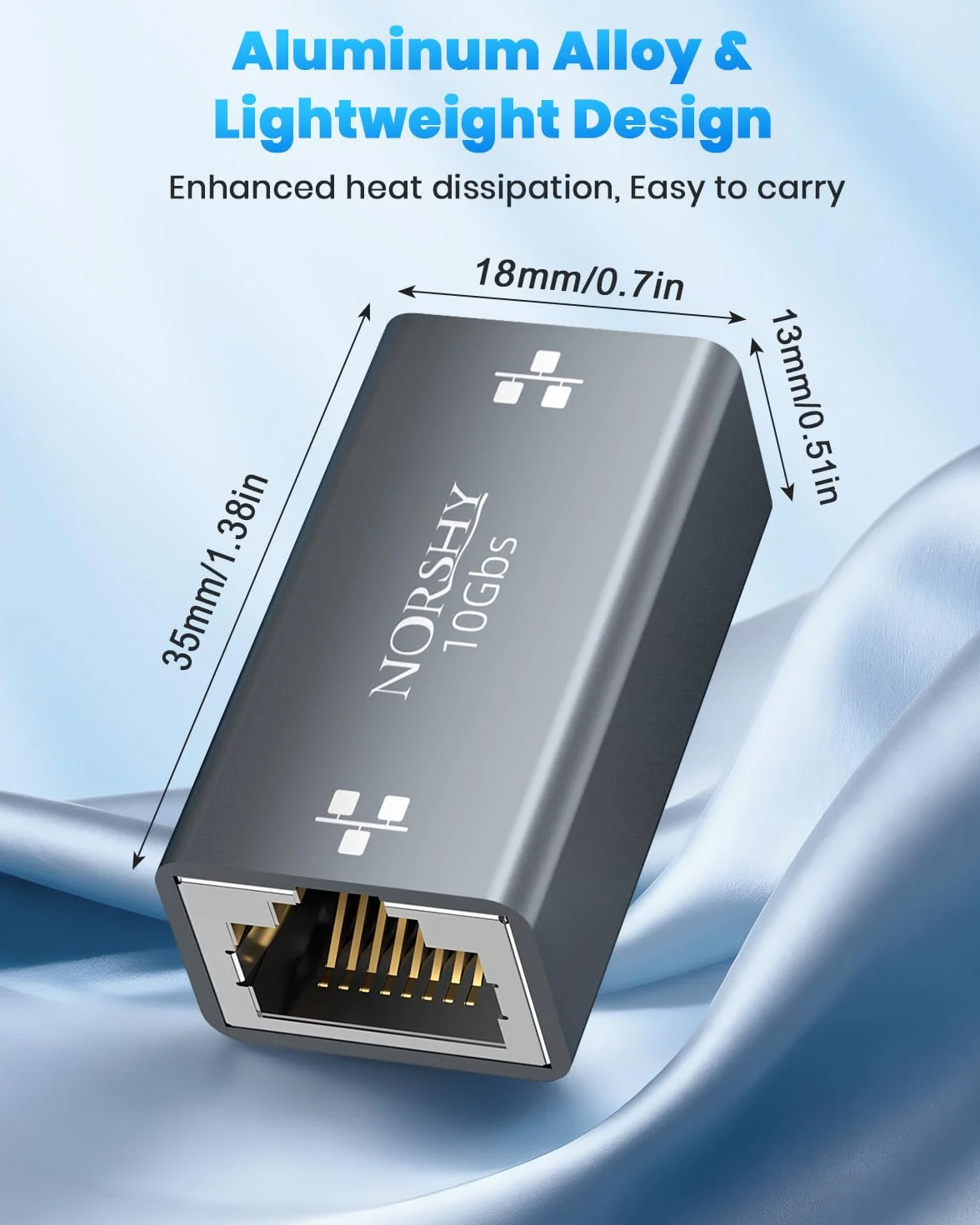 RJ45 Łącznik LAN, przedłużacz kabla LAN, złącze 10 gigabitów, złącze kabla sieciowego, złącze RJ45, złącze sieciowe kompatybilne z Cat8, Cat7, Cat6, Cat5e, Cat5 (2 sztuki)