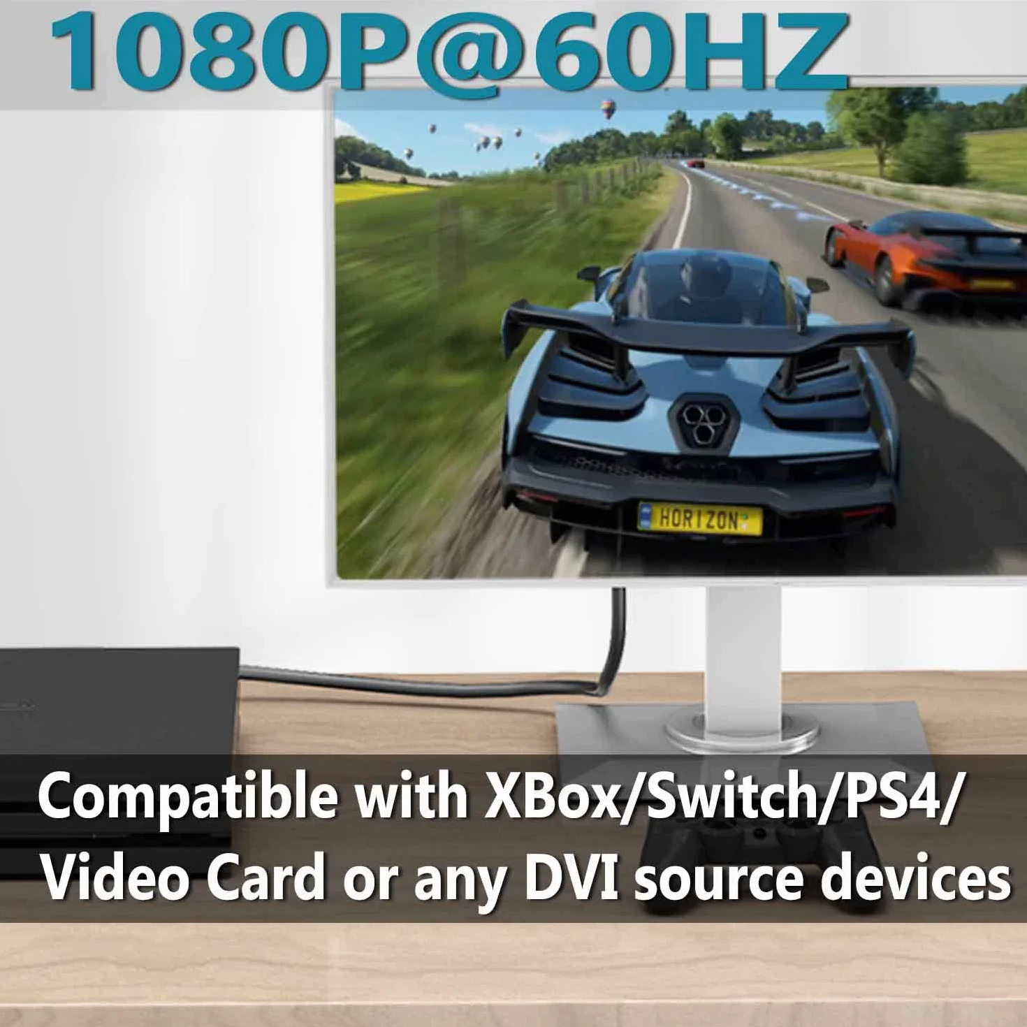 Adapter DVI na HDMI, dwukierunkowy adapter HDMI na DVI-D F/M Adapter DVI - HDMI 1080p Full HD z pozłacanymi złączami