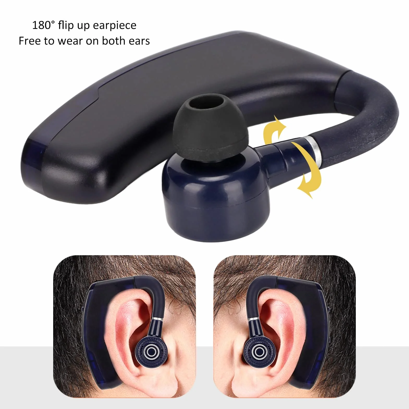 Zestaw Słuchawkowy Bluetooth, Zestaw Głośnomówiący Bluetooth 5.2 Długi Czas Rozmowy z Mikrofonem, Bezprzewodowe Słuchawki Douszne Słuchawki Douszne z Cyfrowym Wyświetlaczem LED, do Jazdy w Biurze Bizn