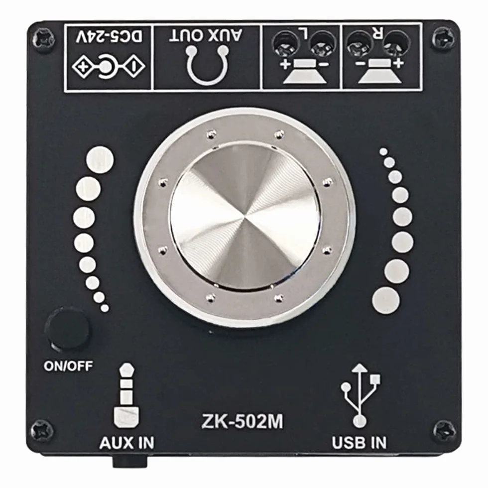 DollaTek ZK-502M Audio Mini 2.0 Stereo 50W+50W Bluetooth Digital Amplifier Module Home Cinema AUX USB