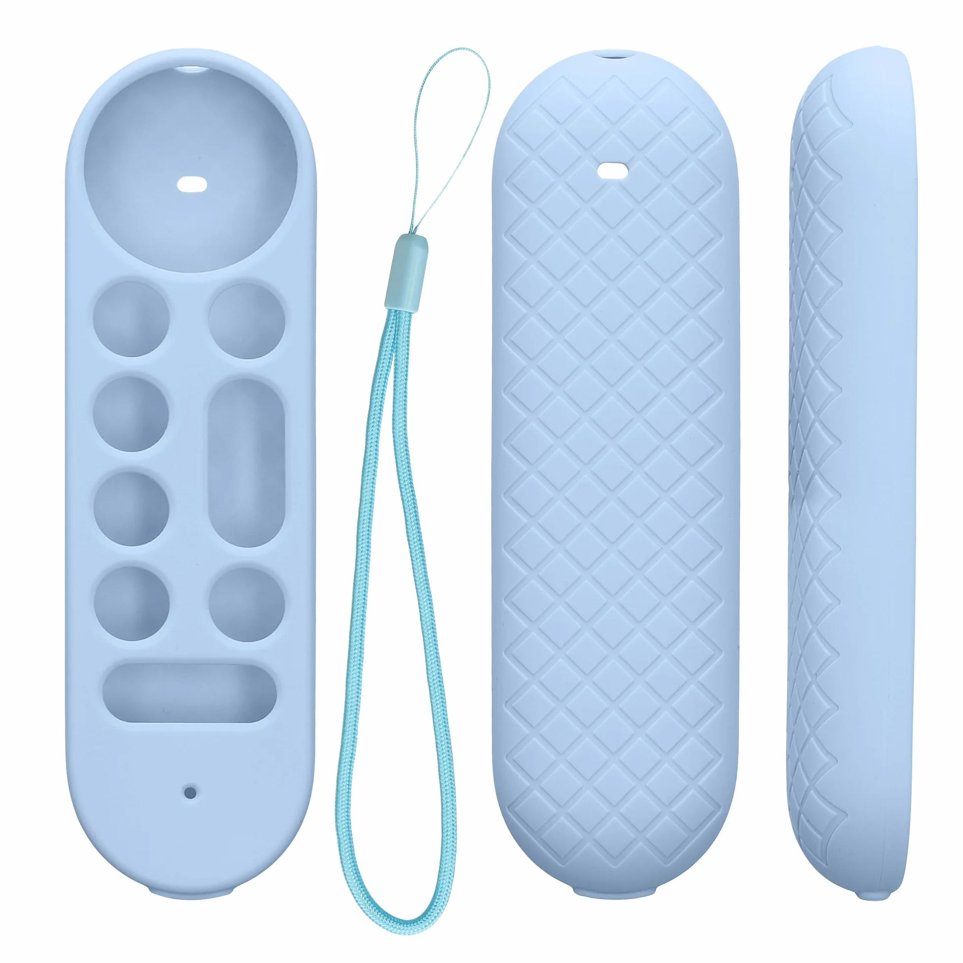 kwmobile Etui kompatybilne z Google TV Streamer 4K Case - miękkie silikonowe etui do pilota zdalnego sterowania - jasnoniebieskie