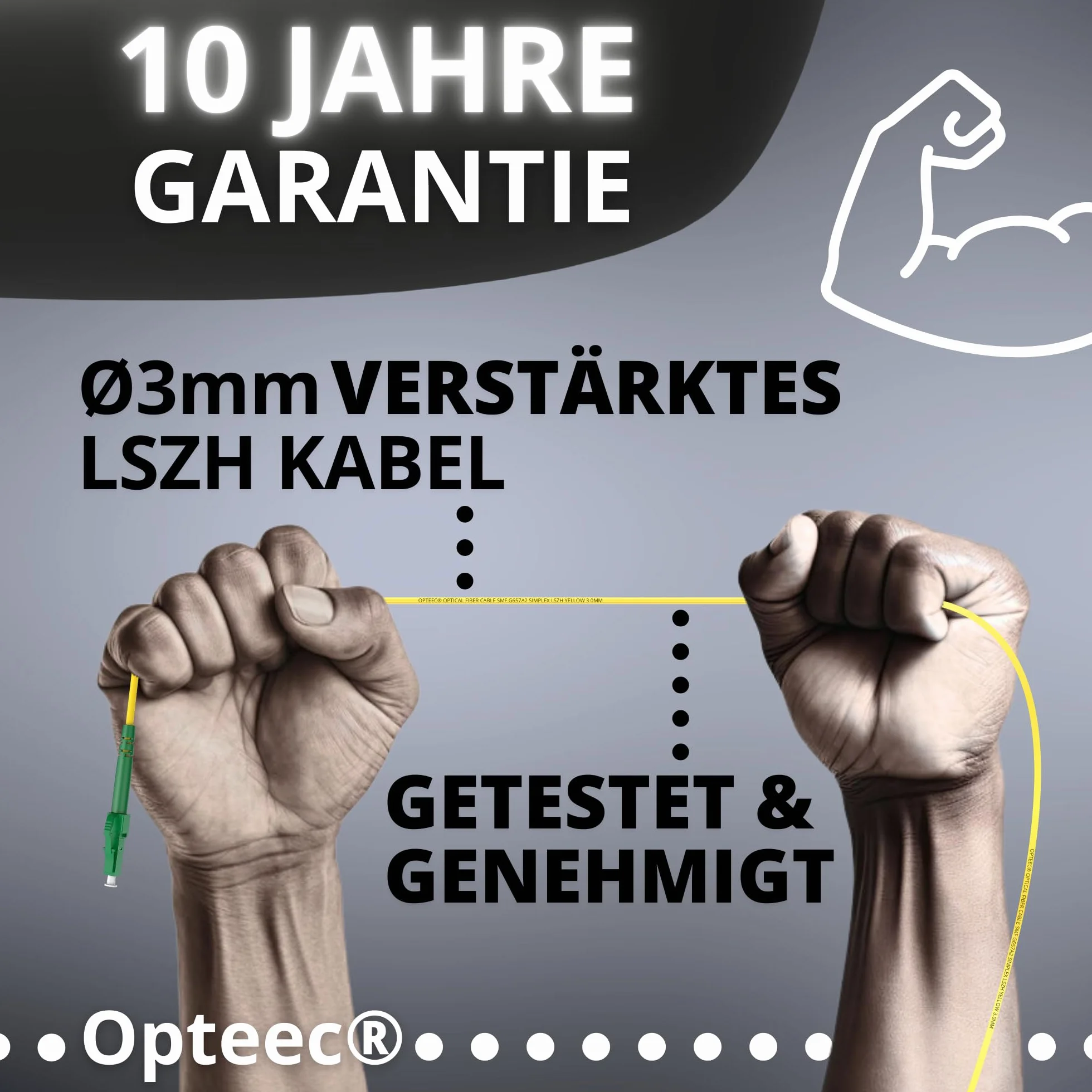 Kabel światłowodowy 3M LC/APC Simplex Żółty
