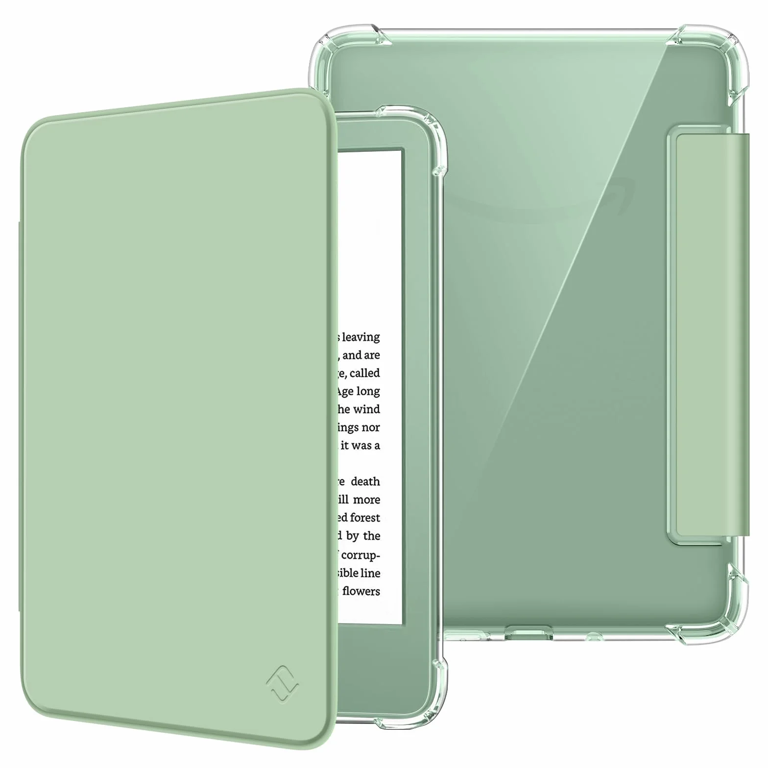 FINTIE Etui Kompatybilny z Kindle 6" (11. generacji) – 2024/2022, Przezroczyste Miękkie Etui Ochronne TPU z Funkcją Automatyczne Uśpienia/Wybudzenia do 6" Kindle Basic 2024, Zieleń agawy
