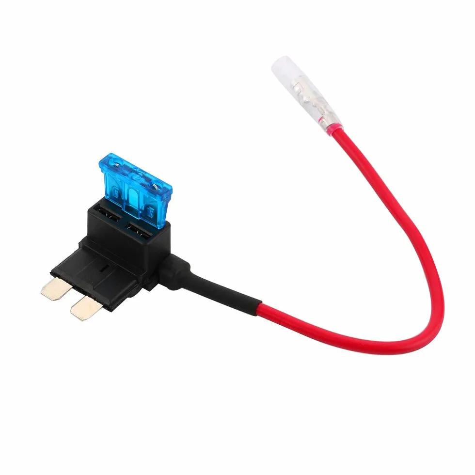 FULARR® 5 szt. Premium ACU Średni uchwyt bezpiecznika, adapter do bezpieczników typu Blade Style, z bezpłatnym standardowym bezpiecznikiem X 15 szt., 1 szt., zaciski kablowe x 5 szt. - 12V / 24 V