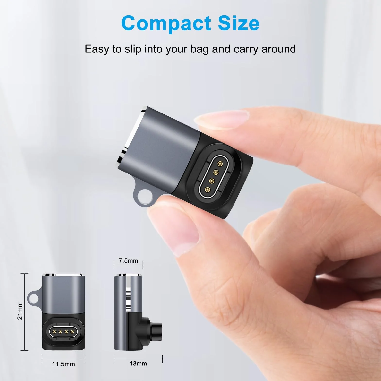 Adaptery ładowarki do zegarków (2 sztuki), adapter USB-C typu C żeński na męski, złącze ładowania z wtyczką przeciwpyłową, kompatybilne z Garmin Fenix 7/7S/7X/6/6X/6S i innymi