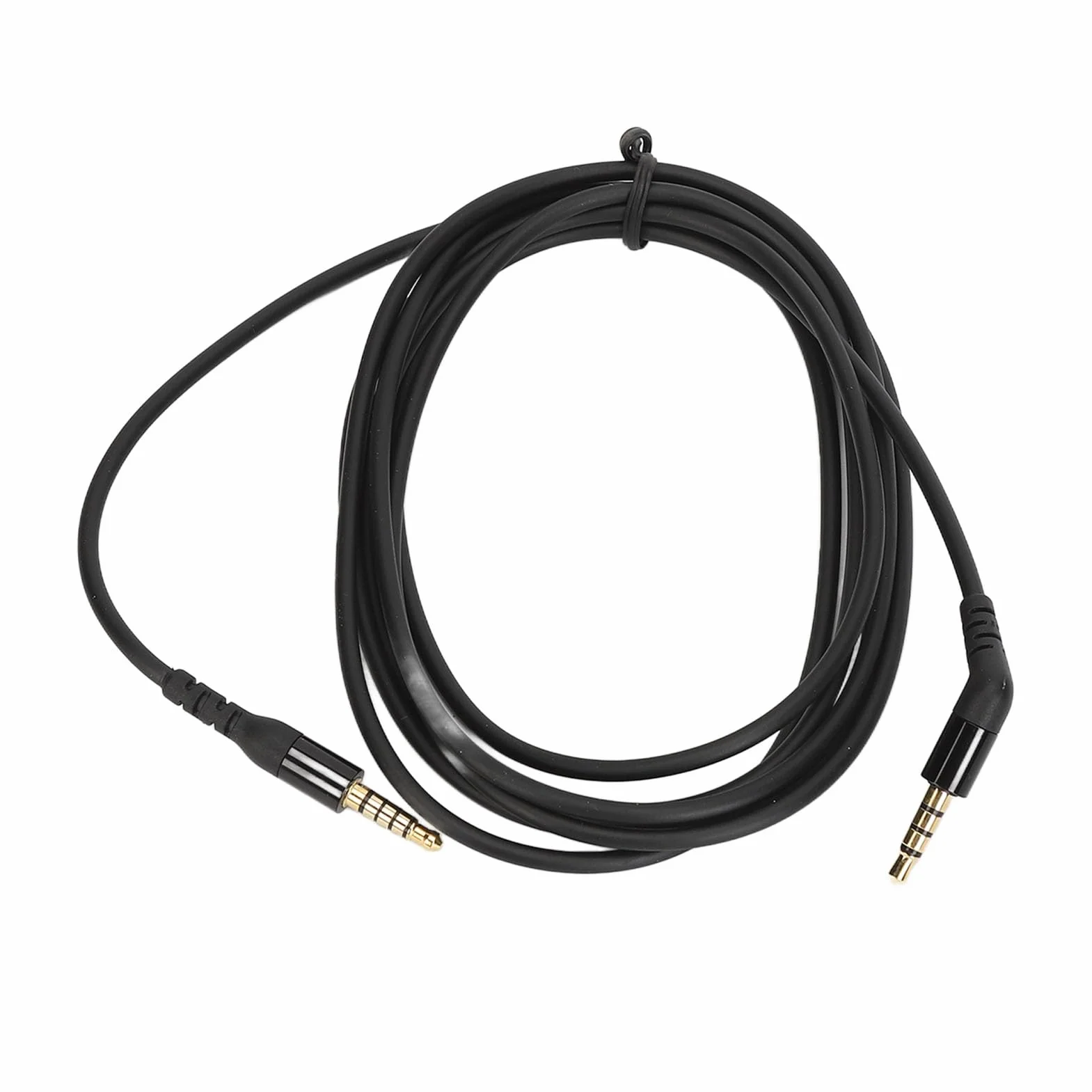 Fockety Zamienny kabel audio, 3,5 mm, 5-biegunowy, zamienny kabel kompatybilny z Nova 7 / Nova Pro, zestaw słuchawkowy do gier, kąt 135 stopni, 2 m (czarny)
