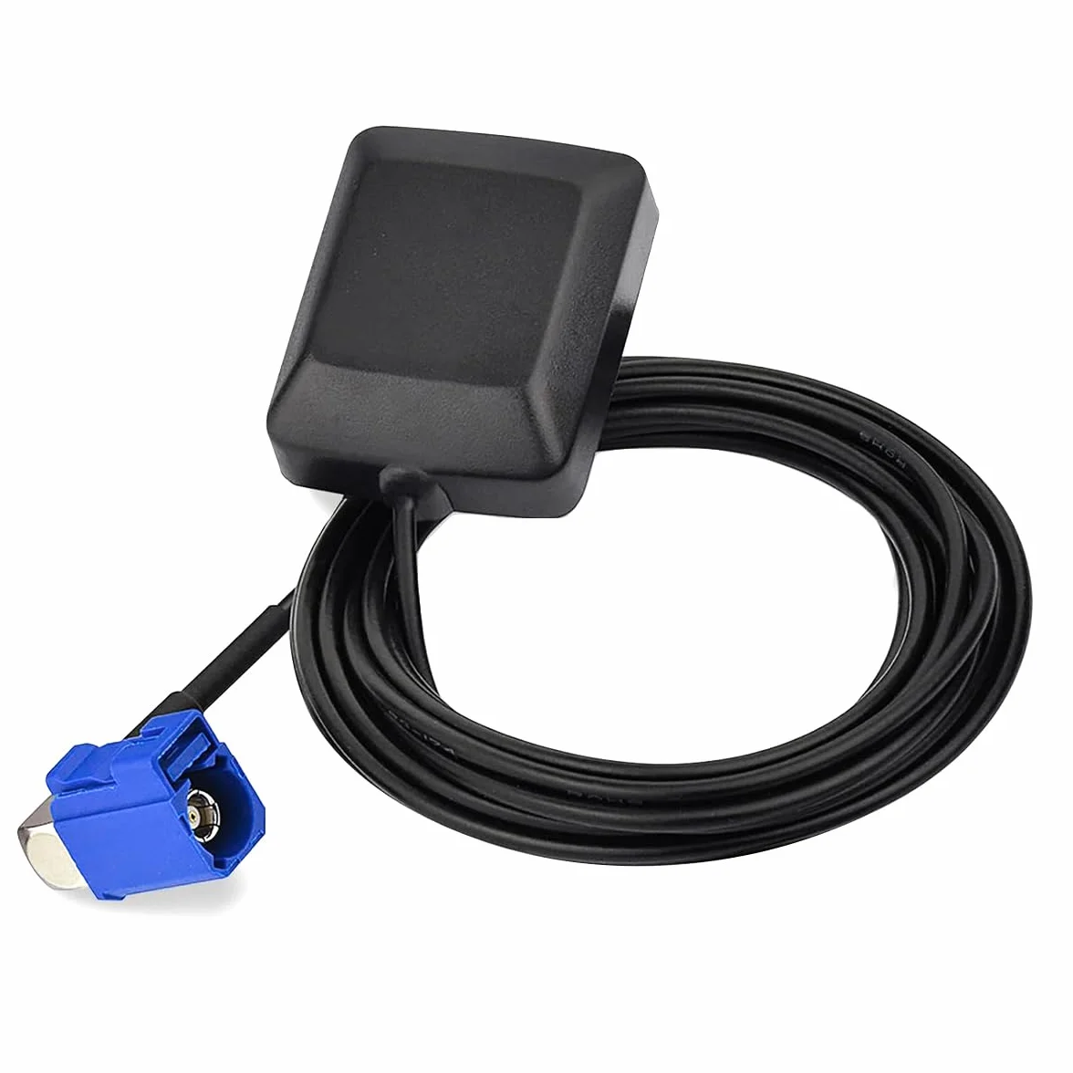 Alnicov Aktywna antena GPS Fakra C żeńska kątowa adapter 300CM przedłużacz kabla 28dB wzmocnienie 50Ω impedancja dla systemów nawigacyjnych 1561-1575MHz samochodowe moduły GPS DVR