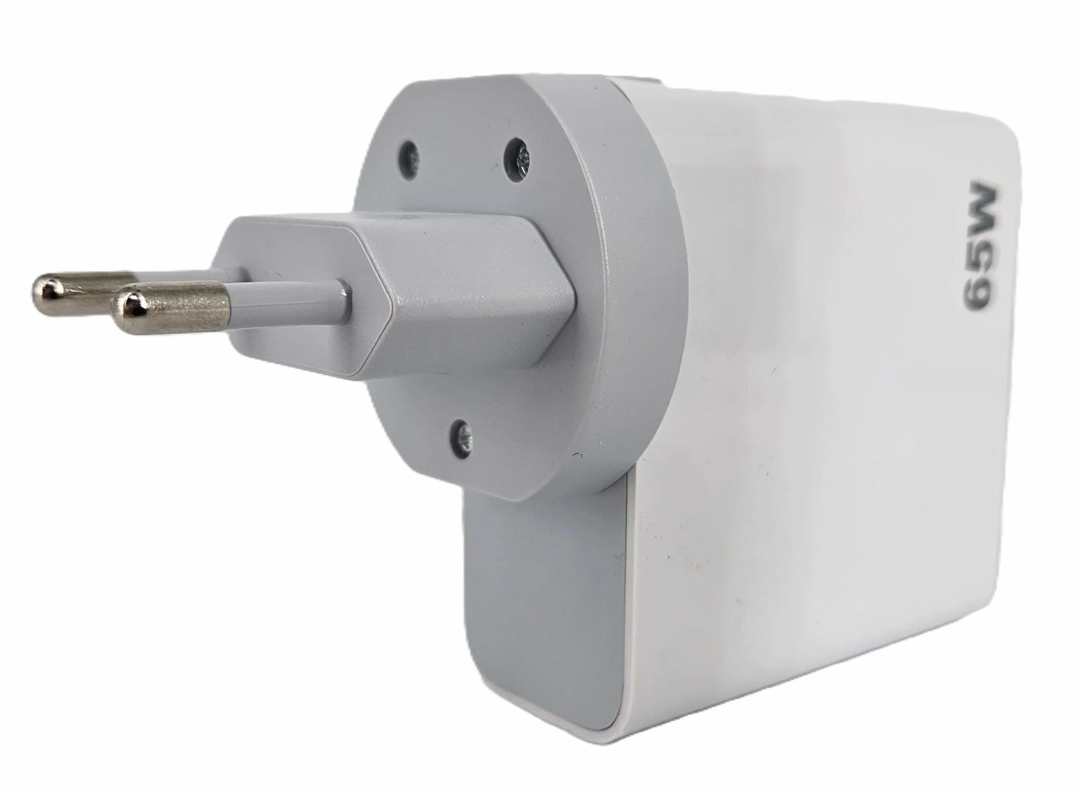 Ładowarka GaN 65W USB-C USB-A QC3.0 PD Turbo szybkie ładowanie Adapter US/EU Kompaktowa Biały