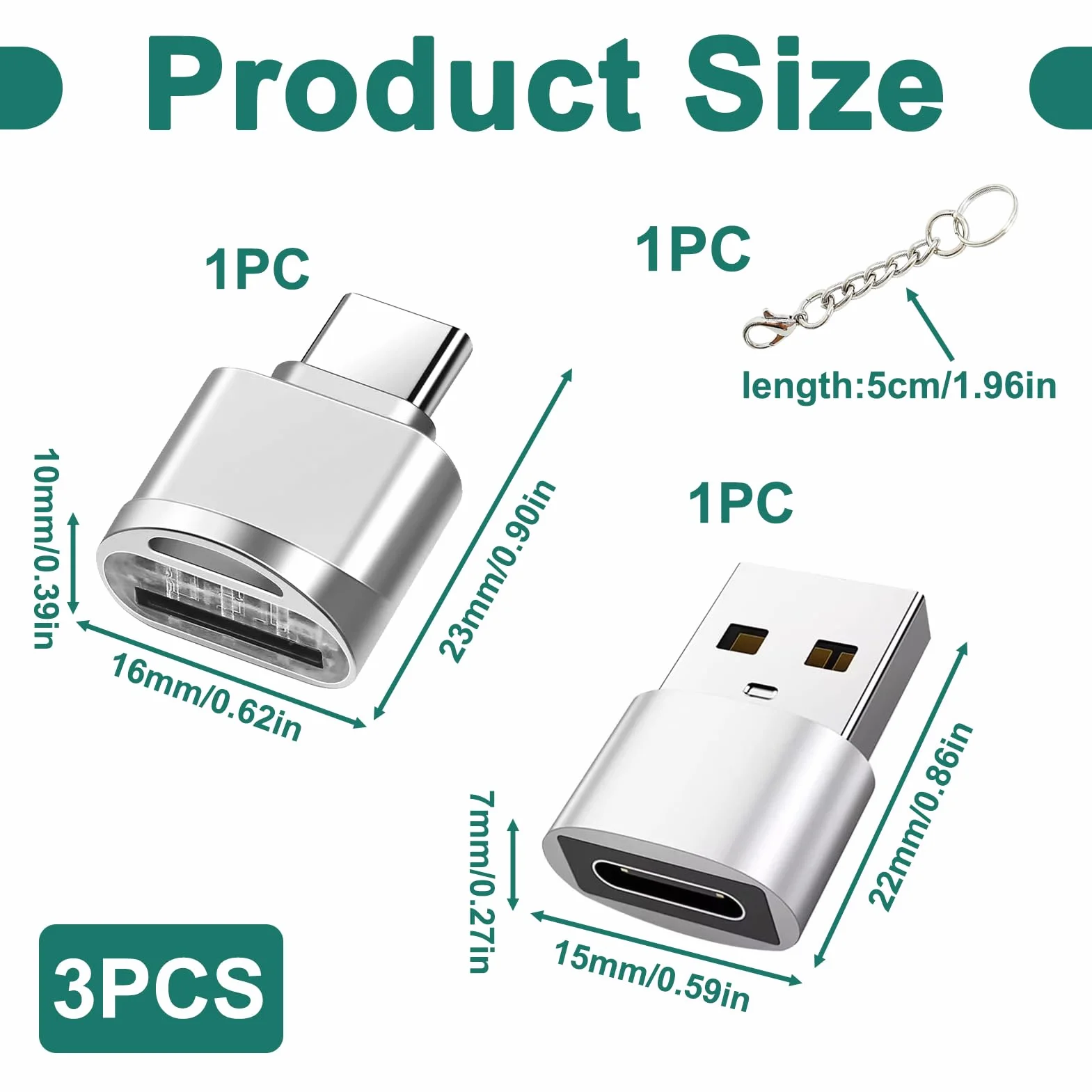 Czytnik kart Micro SD USB C OTG z adapterem USB, szybki transfer zdjęć i plików wideo