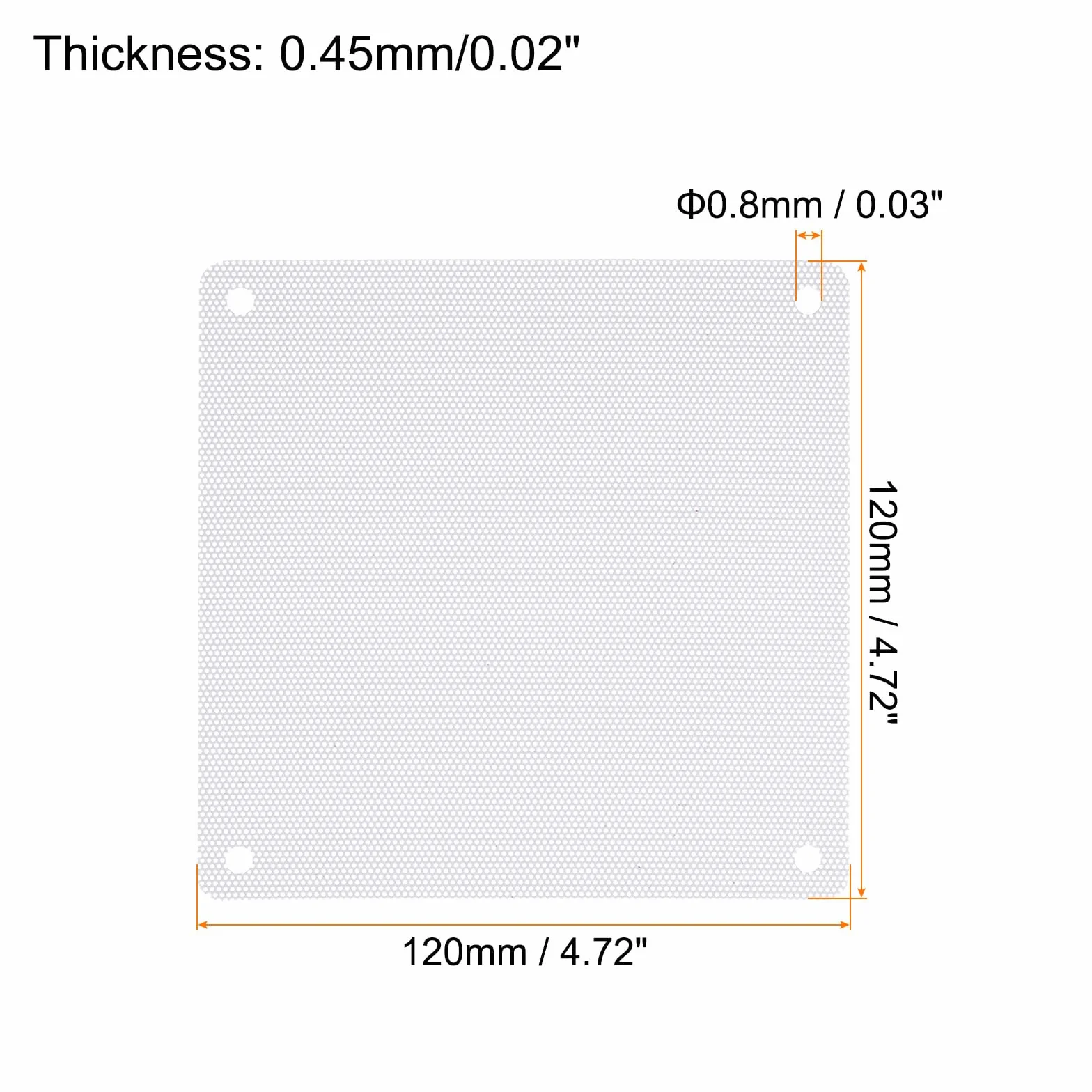sourcing map 6 sztuk PC filtr przeciwpyłowy, 120 x 120 mm PCW, obudowa komputera, kratka chroniąca przed kurzem do obudowy komputera, głośników, kolor biały