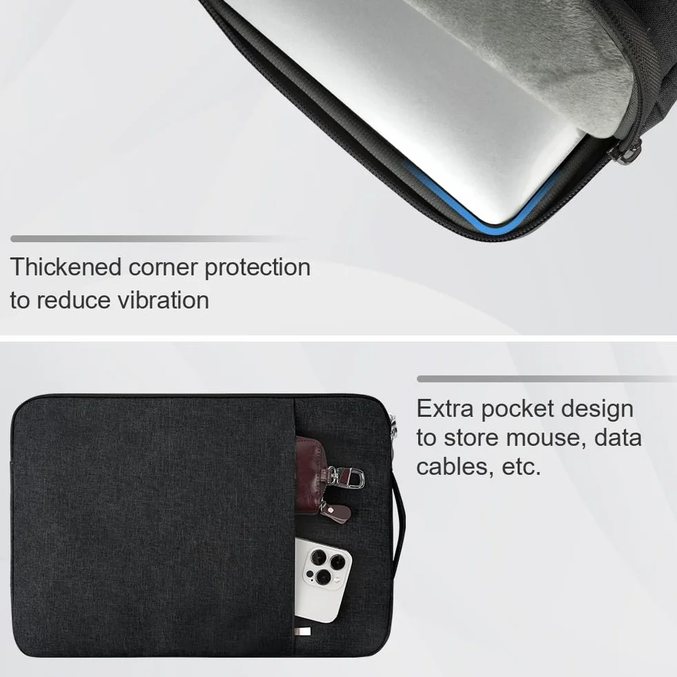 Flintronic Etui na laptopa, 14-calowe etui na laptopa, etui na laptopa do 14" HP Lenovo Dell Acer ASUS Chromebook Samsung Notebook, ochronna obudowa komputera