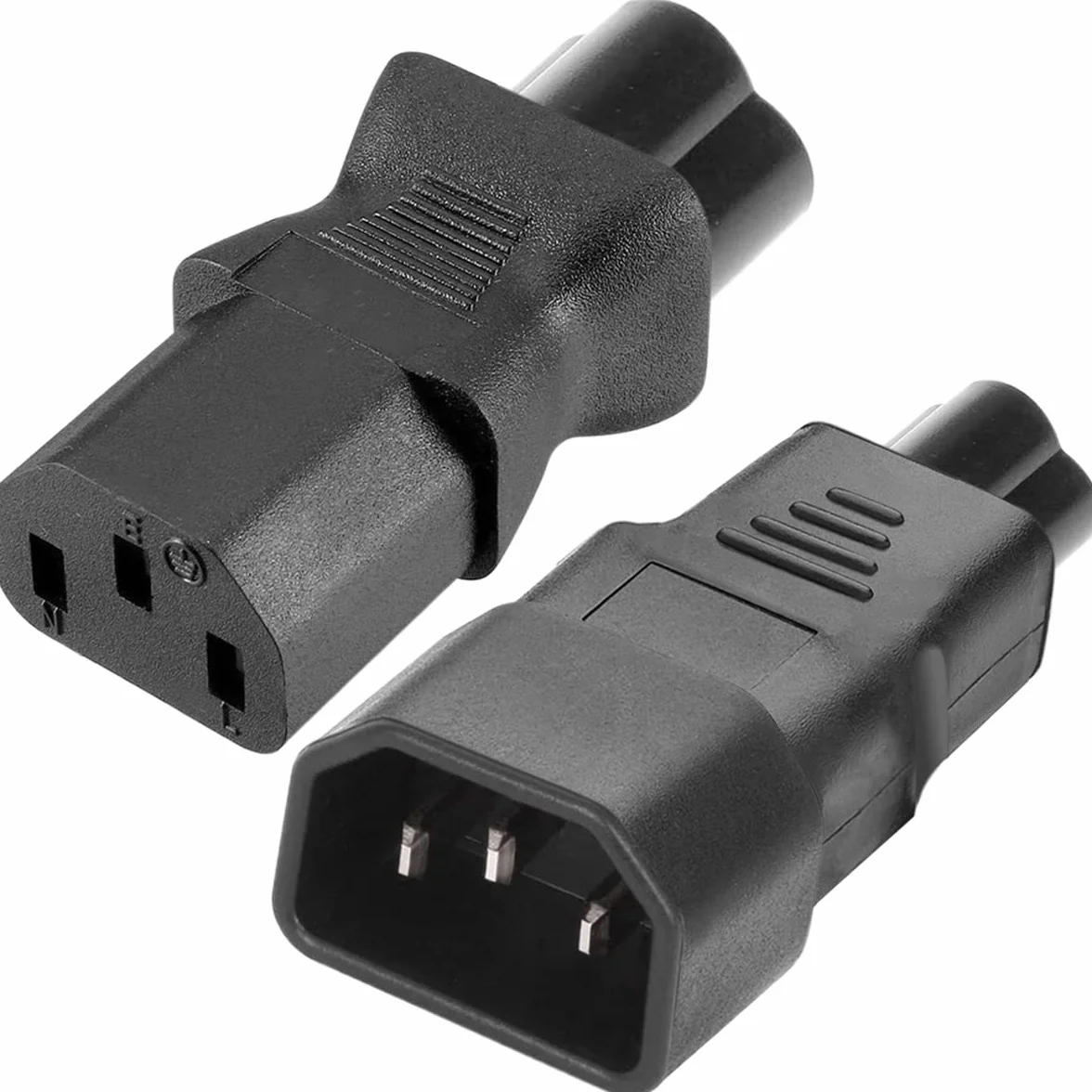 IEC C14/C13 do C5/C6 Cloverleaf zasilacz do Kettle, 3-pinowy męski żeński IEC320 AC 250 V 10 A konwerter gniazda wtykowego do monitora laptopa UPS, 2 szt