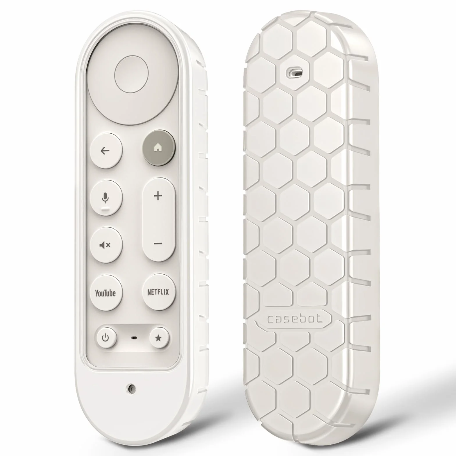 Fintie Etui na pilot zdalnego sterowania do Google TV Streamer (4K) Voice Search Remote 2024 - [seria ula] lekkie, antypoślizgowe, odporne na uderzenia silikonowe etui ochronne, cienkie etui, białe