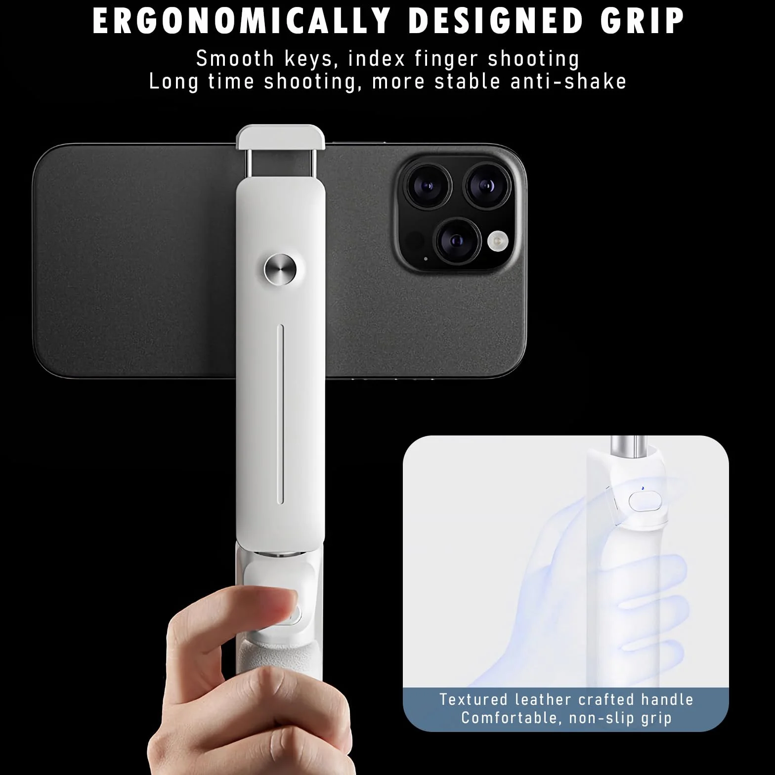 Przenośny kijek do selfie z bezprzewodowym pilotem do iPhone 17 Pro Max