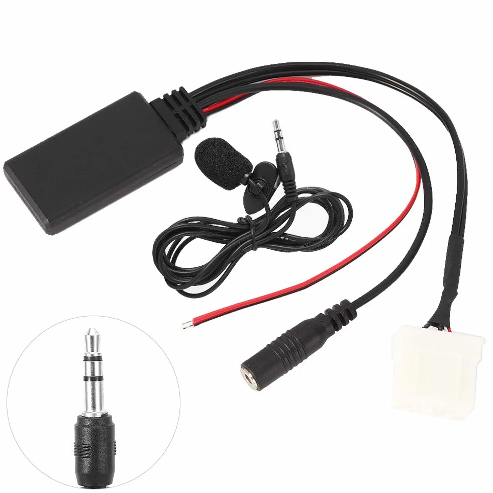 Bluetooth 5.0 Zestaw Mx5 Adapter Samochodowy Kabel Auxin Mikrofon Pasuje do Mazda 2 3 5 6 Rx8