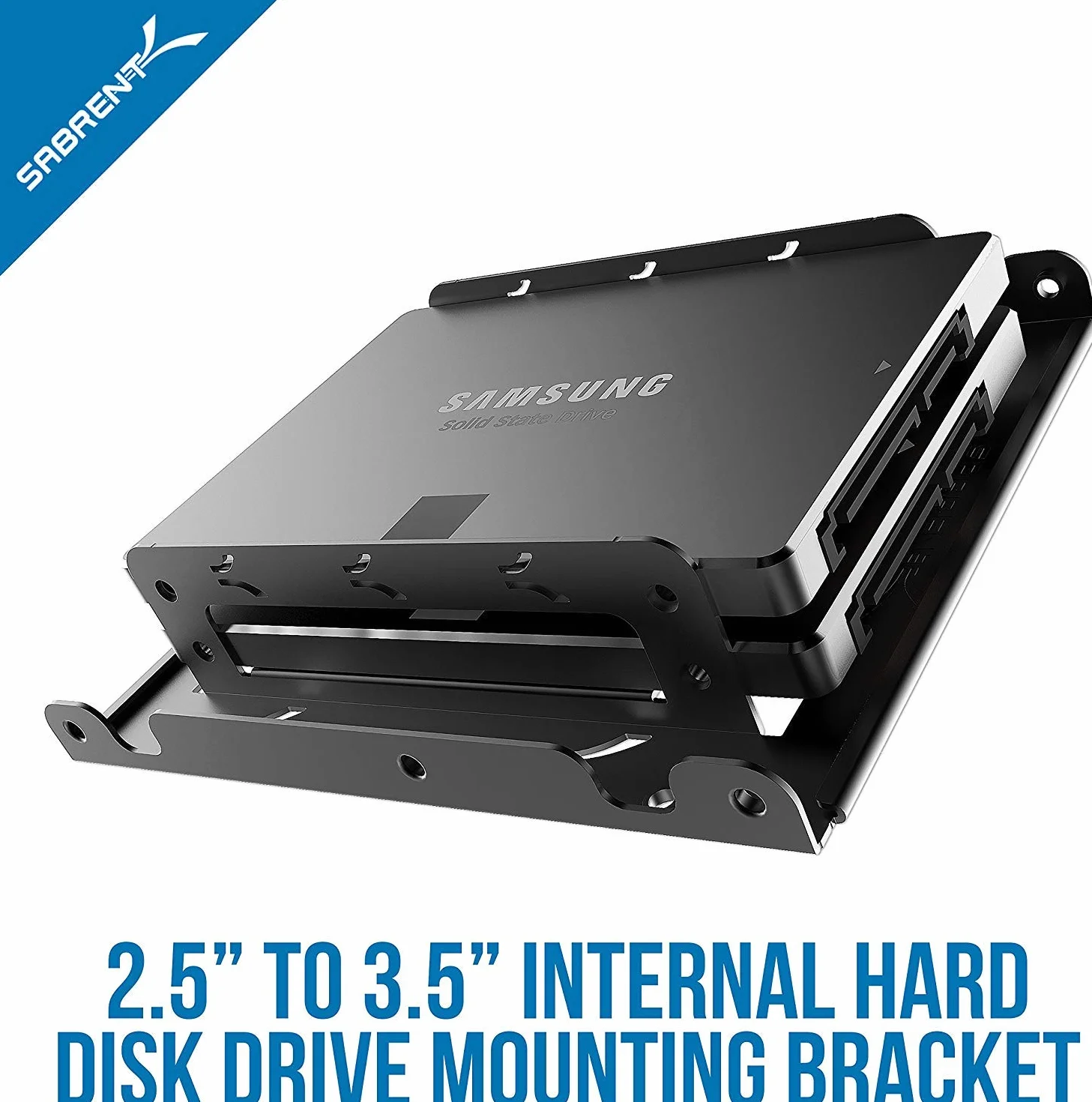 Sabrent - 2,5" (6,35 cm) do 8,89 cm dysk twardy wewnętrzna ramka montażowa – zestaw montażowy (BK-HDDH)