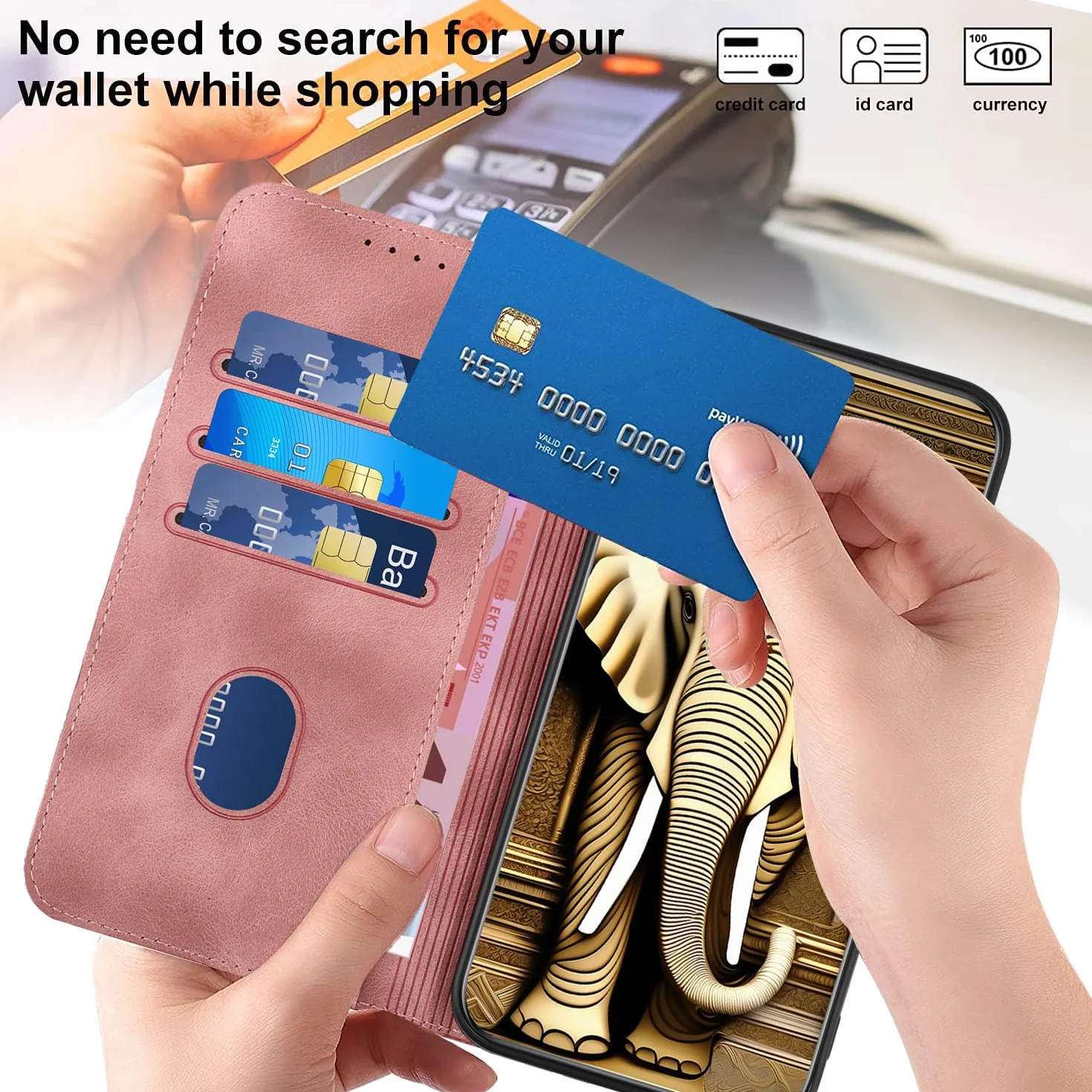 Etui na telefon komórkowy do Xiaomi Redmi 9A / Redmi 9AT, z przegródką na karty, funkcja stojaka, magnetyczne, etui ze skóry poliuretanowej (PU), etui z klapką, kompatybilne z Redmi 9A