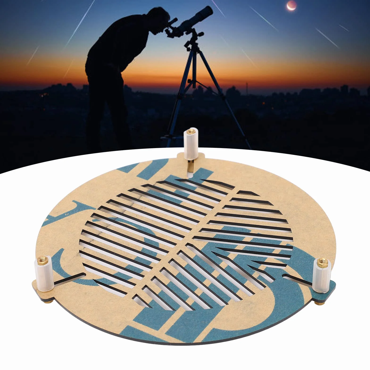 Bahtinov Maska ​​skupiająca Maska ​​skupiająca Teleskop Akrylowa Płytka Kostna Głęboka Przestrzeń 100-140mm do Reflektora Refraktor Astrofotografii