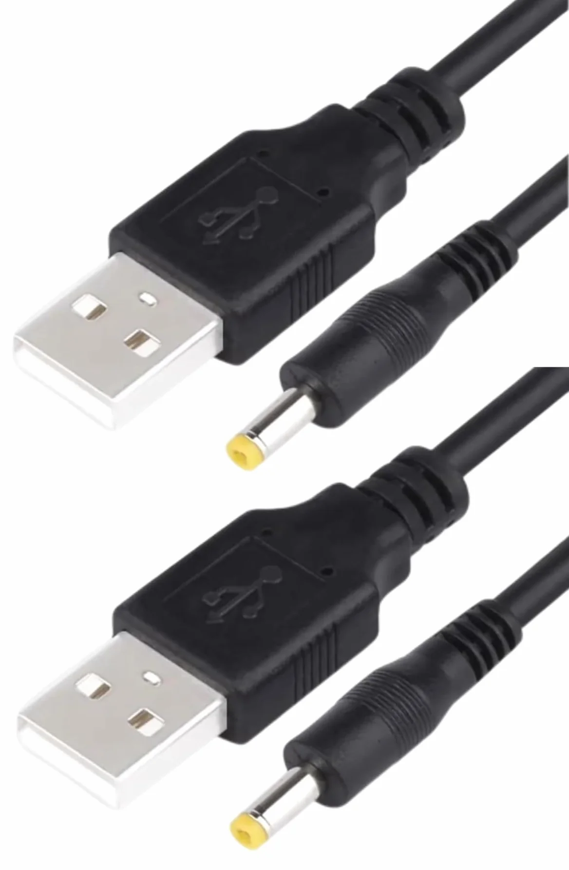 2 Pack | kabel zasilający USB do DC 4,0 * 1,7mm 5V kabel zasilający do ładowania | 100cm | do pasków świetlnych USB LED, latarek, lamp stołowych, wentylatorów, głośników