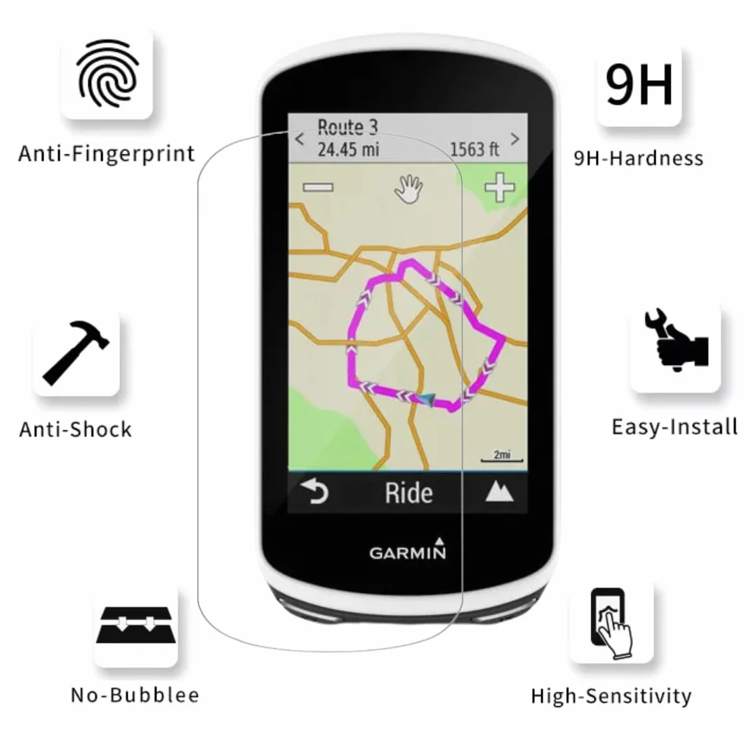 PHONILLICO Szkło hartowane do Garmin Edge 1030 / Edge 1030 Plus Pakiet 2