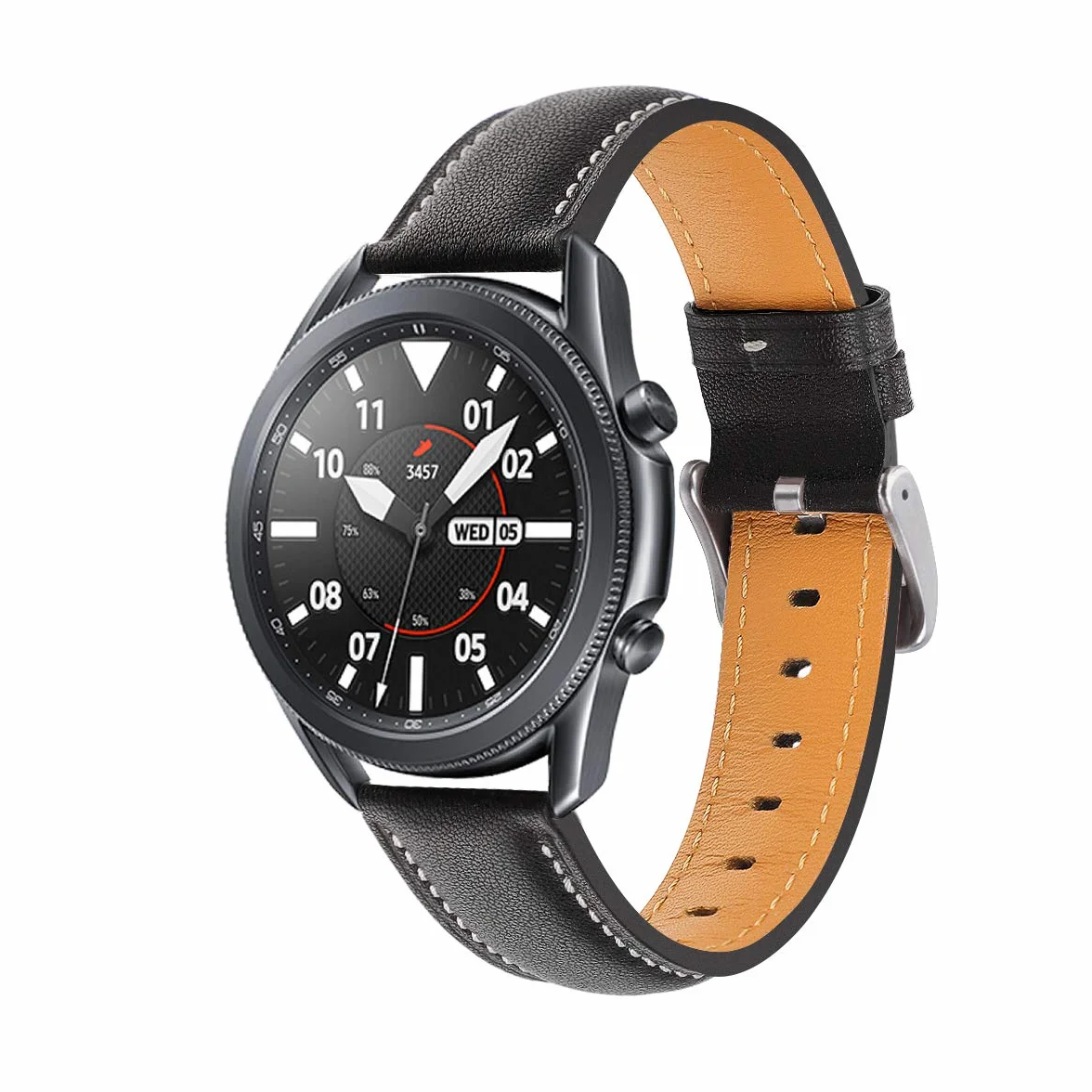 INF Pasek do zegarka kompatybilny z Samsung Galaxy Watch 3 45mm, regulowany pasek na nadgarstek dla mężczyzn i kobiet, kolor czarny