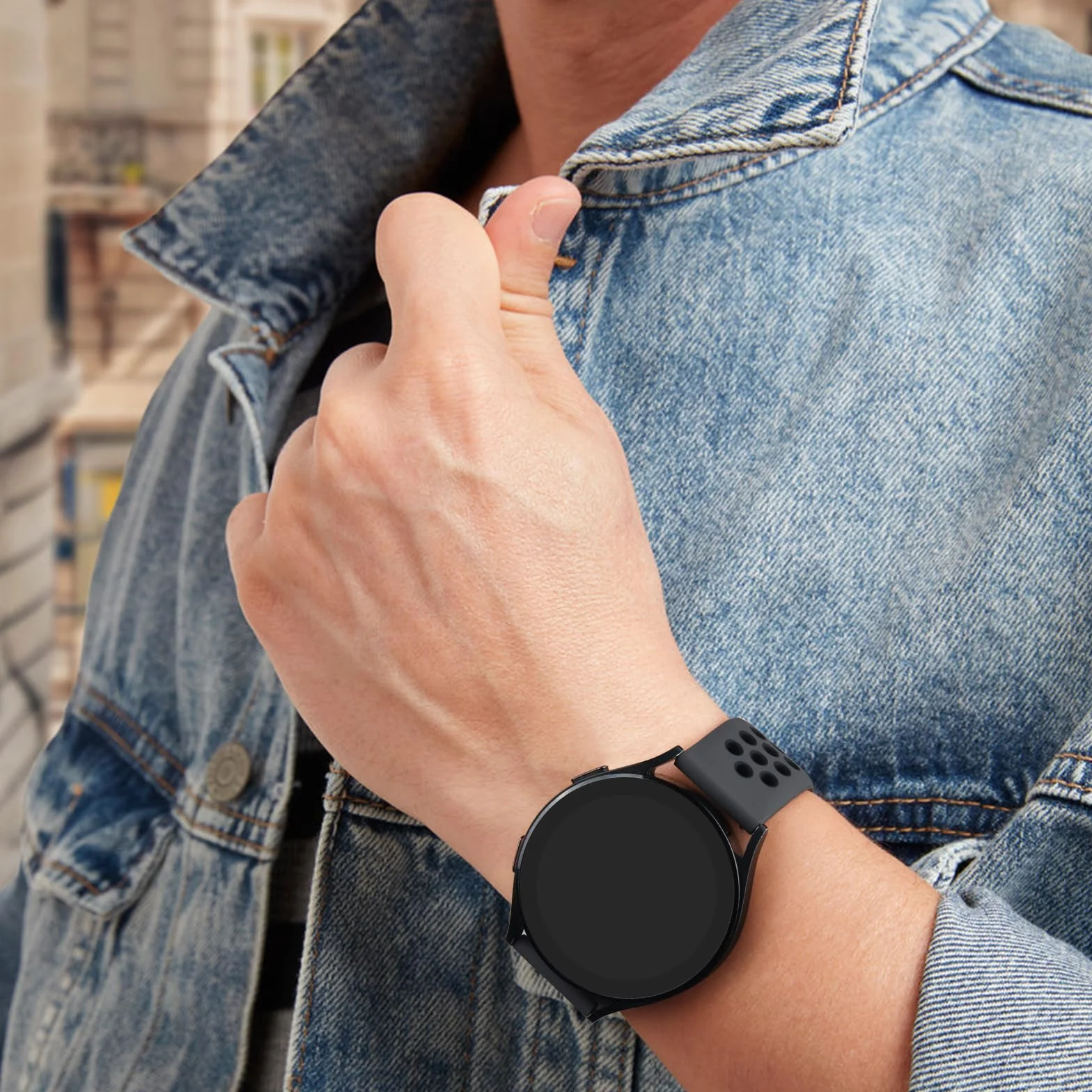 Vancle Pasek do zegarka 22 mm dla mężczyzn i kobiet, wodoszczelny, silikonowy pasek 22 mm, akcesoria do smartwatcha, dwukolorowe, oddychające bransoletki dla mężczyzn i kobiet