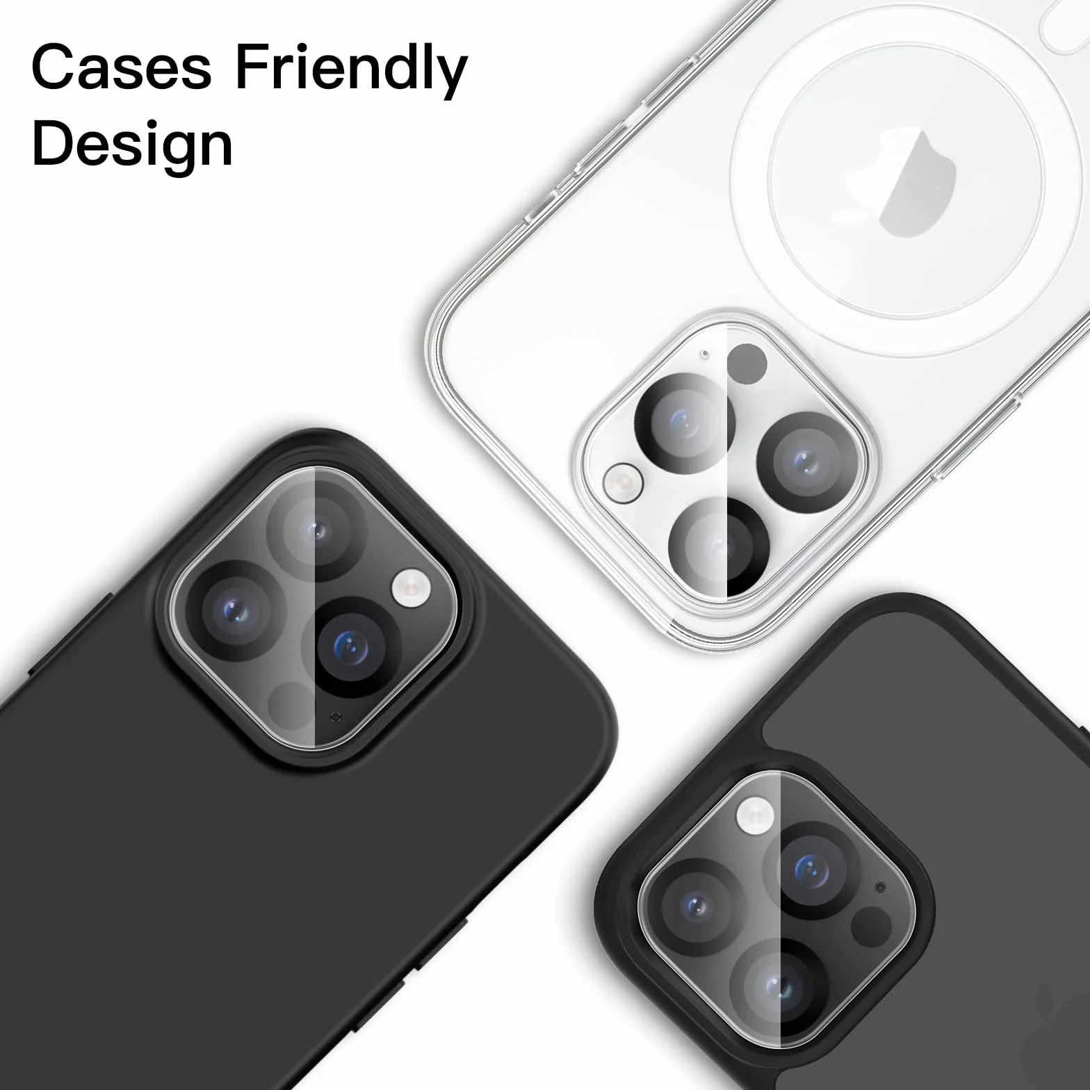 JETech Osłona Obiektywu Aparatu dla iPhone 14 Pro 6,1 Cala i iPhone 14 Pro Max 6,7 Cala, 9H Szkło Hartowane, Anti-Zarysowania, Etui Przyjazny, Ultra HD Wyraźny, 3 Sztuka