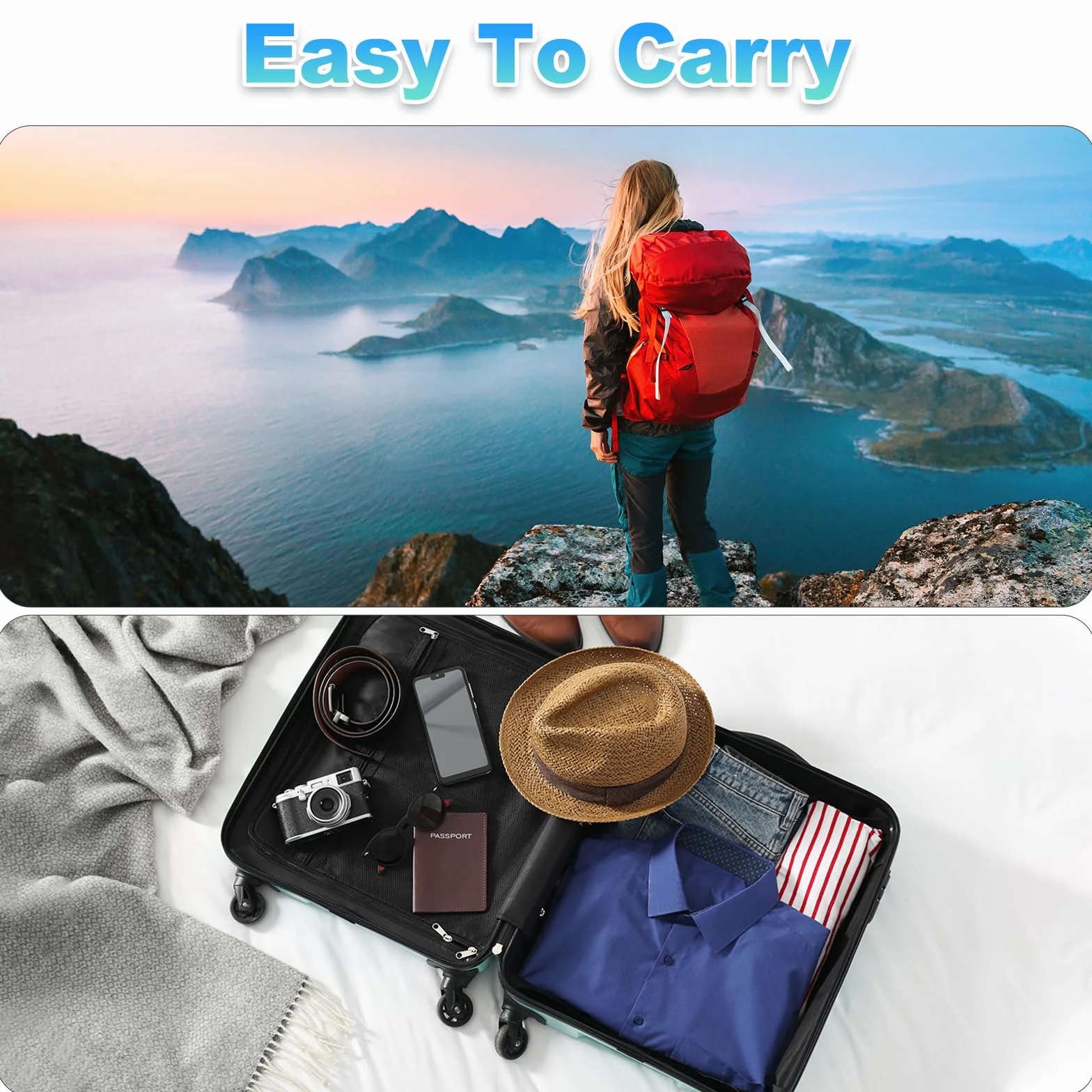 PATIKIL Etui na baterie do aparatu, nylonowe etui na baterie DSLR, torby na baterie AAA i LP-E6 LP-E8 NP-FW50 EN-EL14 EN-EL15, 21.6x9x2cm
