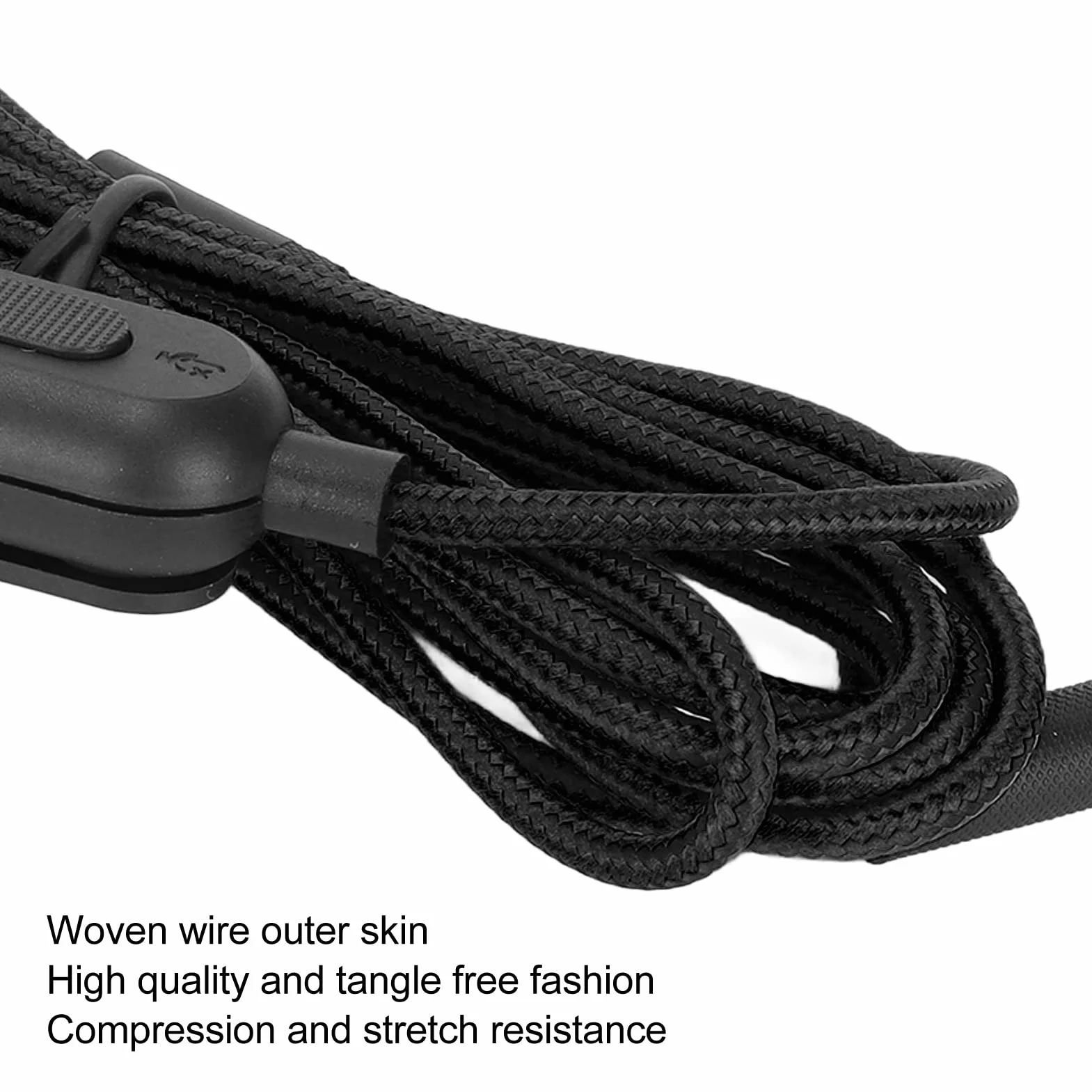 Ausla Zamienny kabel audio do słuchawek, kompatybilny z G Pro G Pro X G433 G233 200 cm wyciszenie, regulator głośności (czarny)