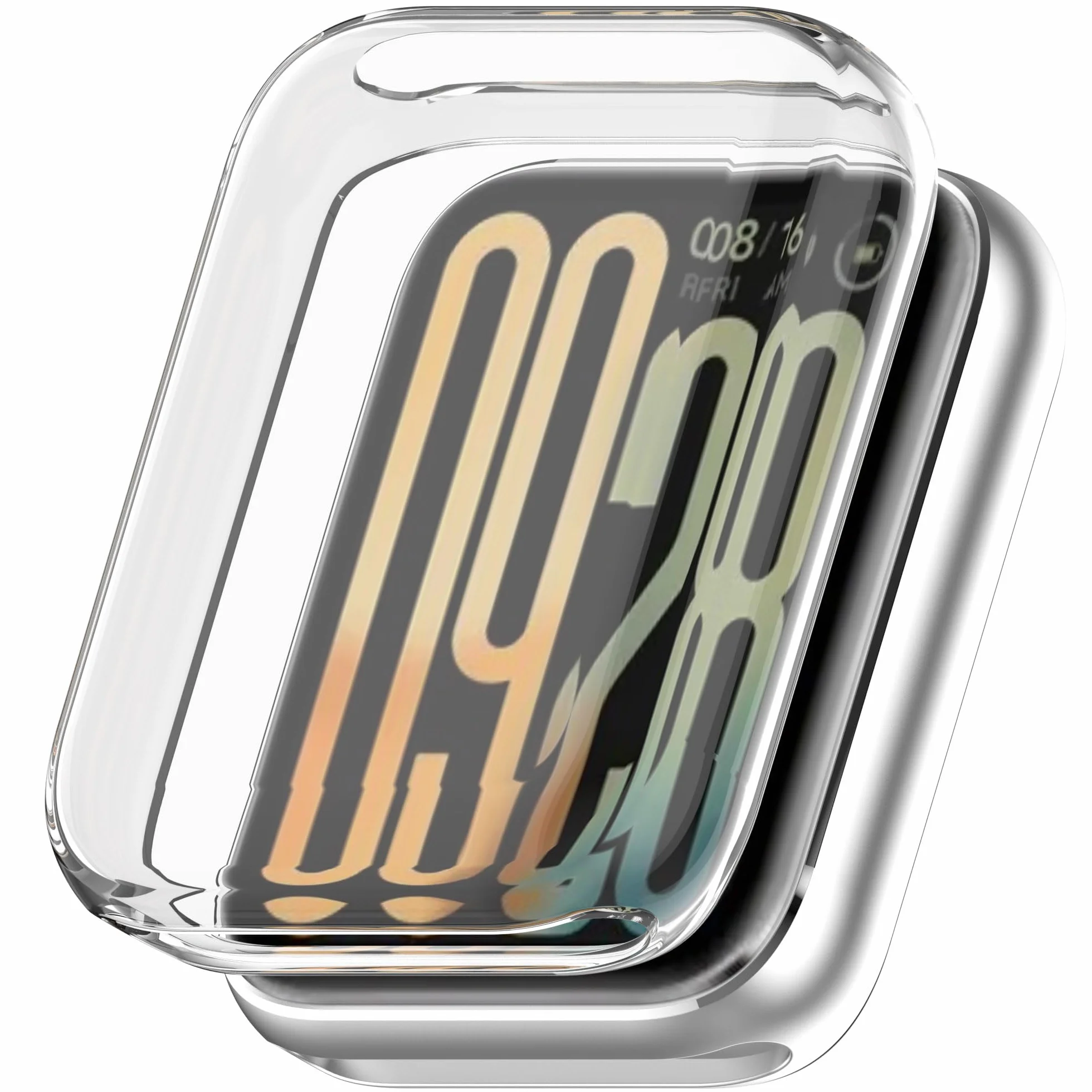 FTRONGRT Etui kompatybilne z Xiaomi Smart Band 9 Pro, odporne na zarysowania, miękkie powlekanie TPU, kompleksowa ochrona, etui do zegarka Xiaomi Smart Band 9 Pro, przezroczyste