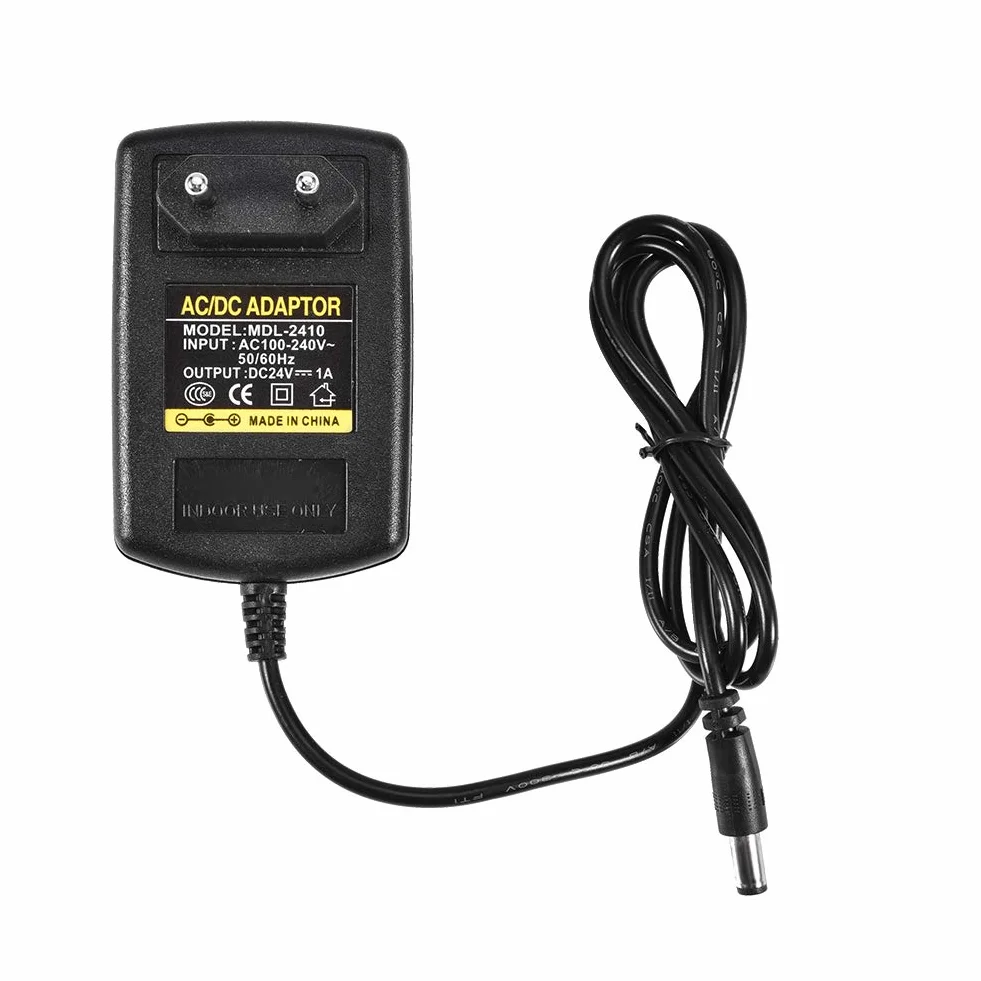 Zasilacz Sieciowy AC 100-240V DC 24V 1A 5,5x2,1mm do Mini TV, Dysk Twardy 2,5", Odtwarzacz DVD