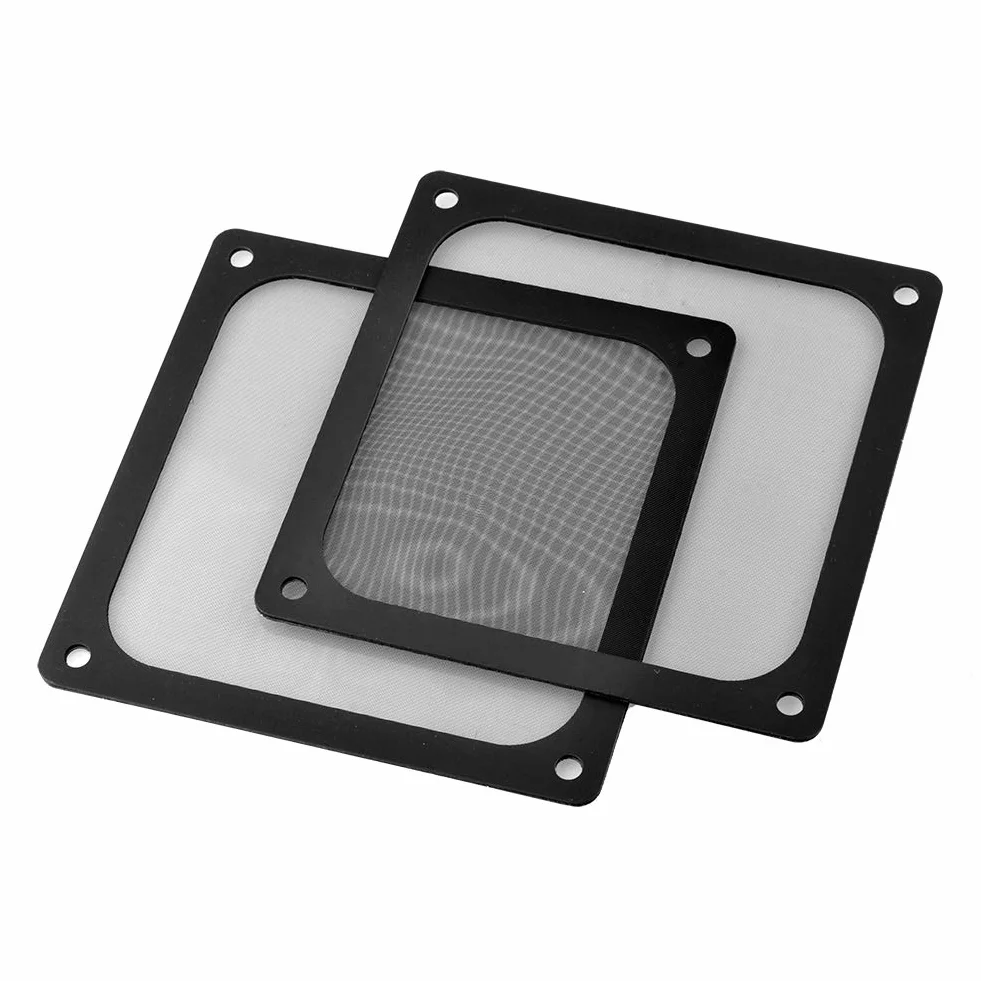 2 x 120 mm obudowa z siatki magnetycznej wentylator Dustproof filtr przeciwpyłowy do komputera PC (2 x 120 mm, czarna)