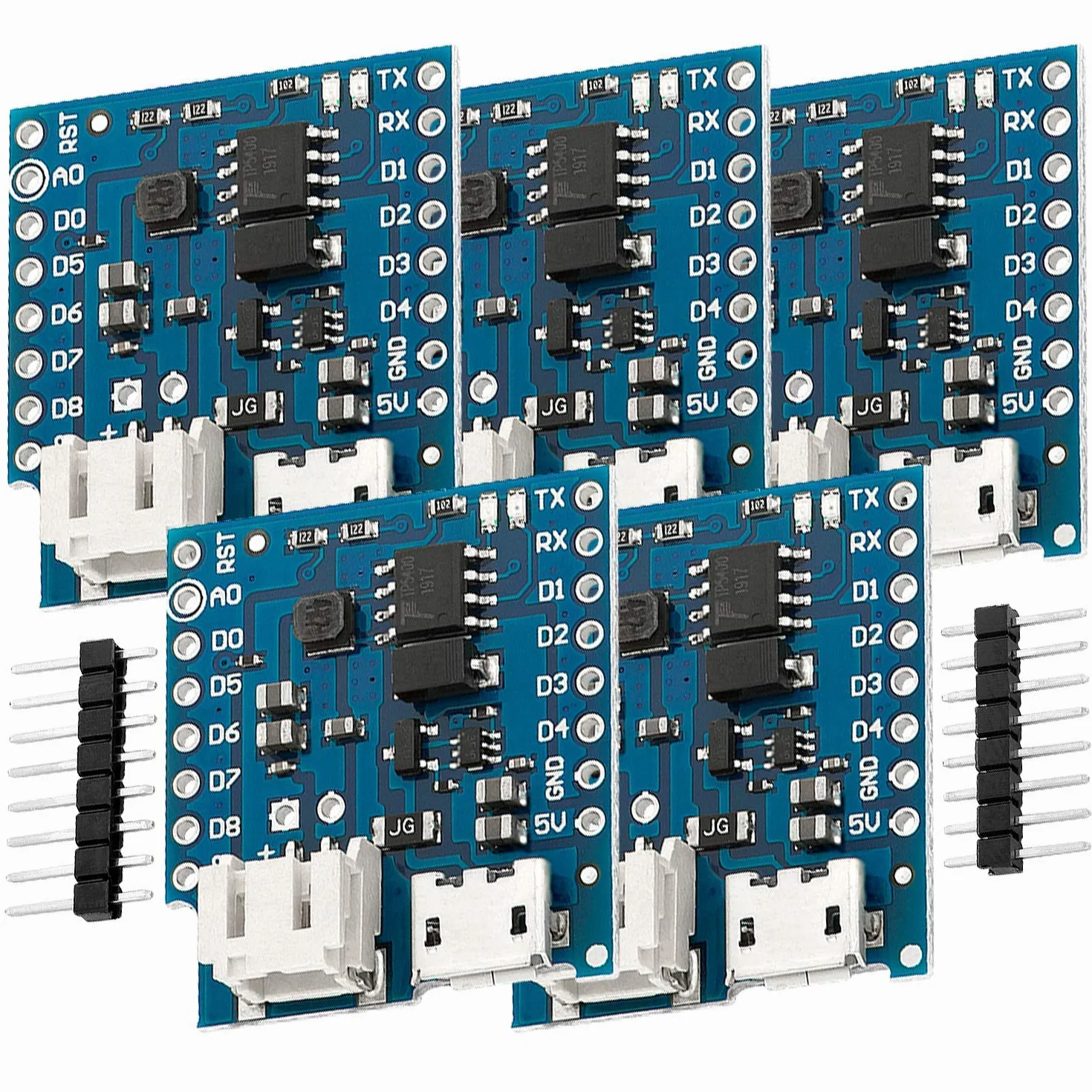 AZDelivery 3 x Battery Shield dla baterii litowych D1 Mini