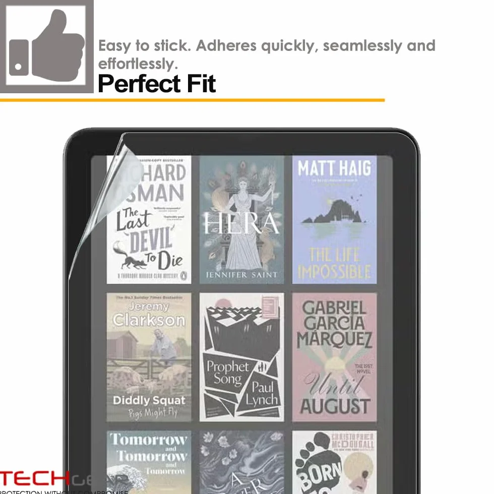 TECHGEAR Pełna osłona ekranu dla 7-calowego Amazon Kindle Paperwhite/Signature/Paperwhite Kids/Kindle Colorsoft (wydanie 2024 / 12. generacji) CLEAR pełna osłona ekranu wyświetlacza LCD