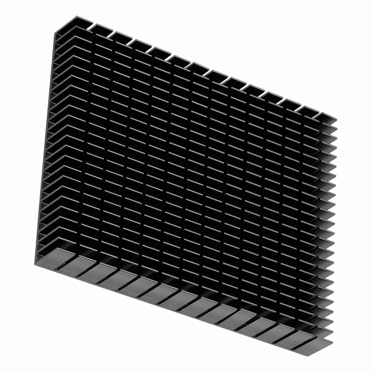 Radiator Aluminiowy Radiator Chłodnica Aluminiowa Radiator Chłodzący 150X120X20Mm dla Wzmacniacza Procesora Radiator Chłodzący Pcb (BLACK)