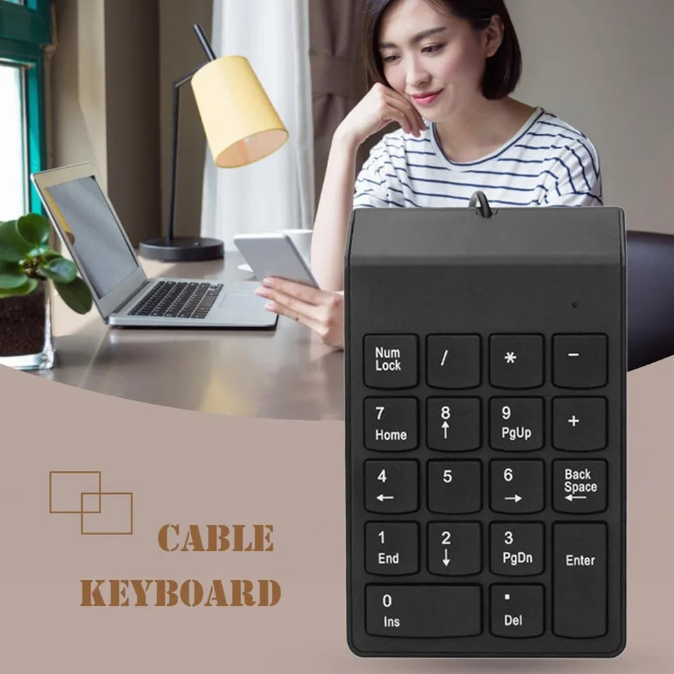 DollaTek Mini klawiatura USB numeryczna jednoręczna do laptopa PC