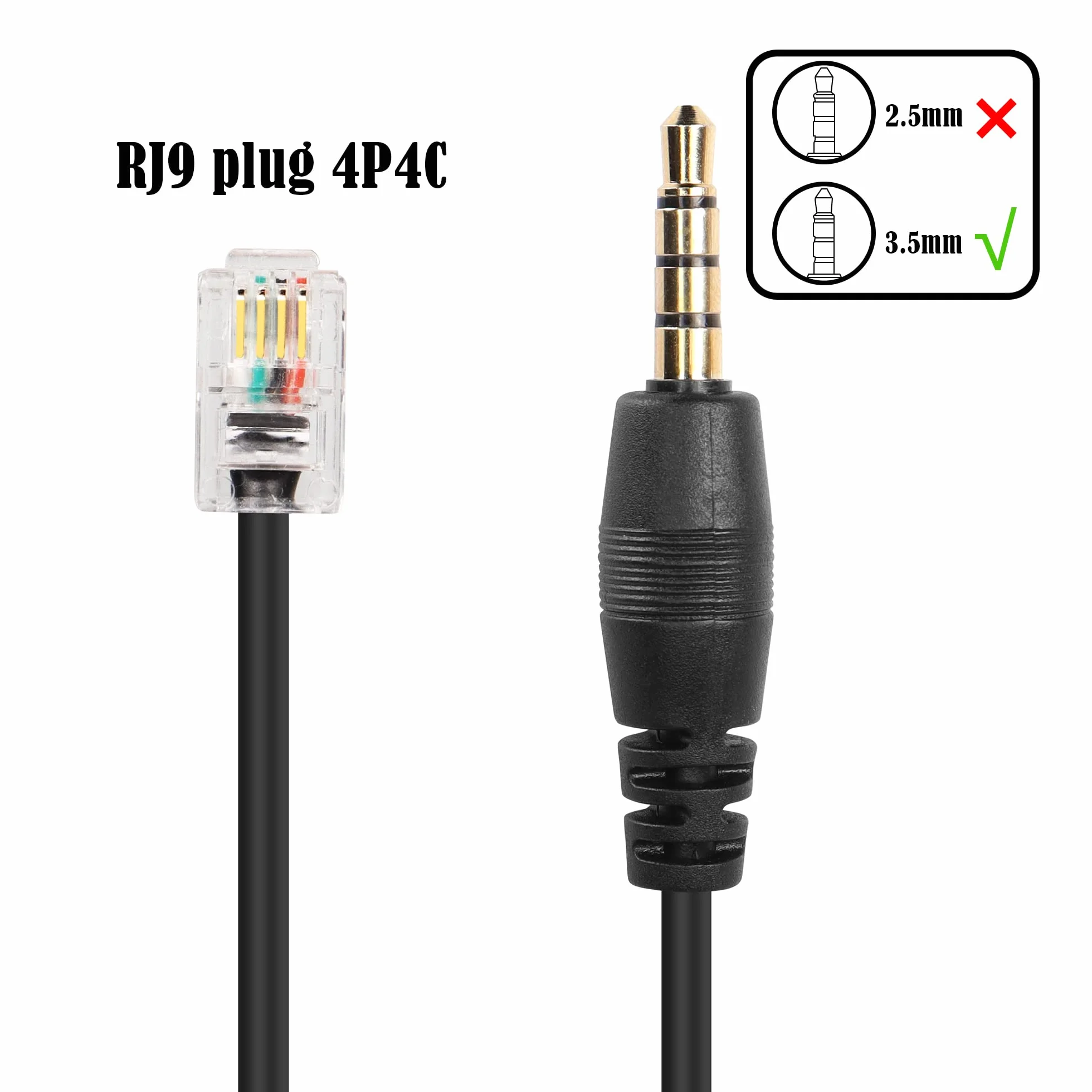 Kabel telefoniczny Cisco RJ9 4P4C na gniazdo audio 3,5 mm, stały do słuchawek