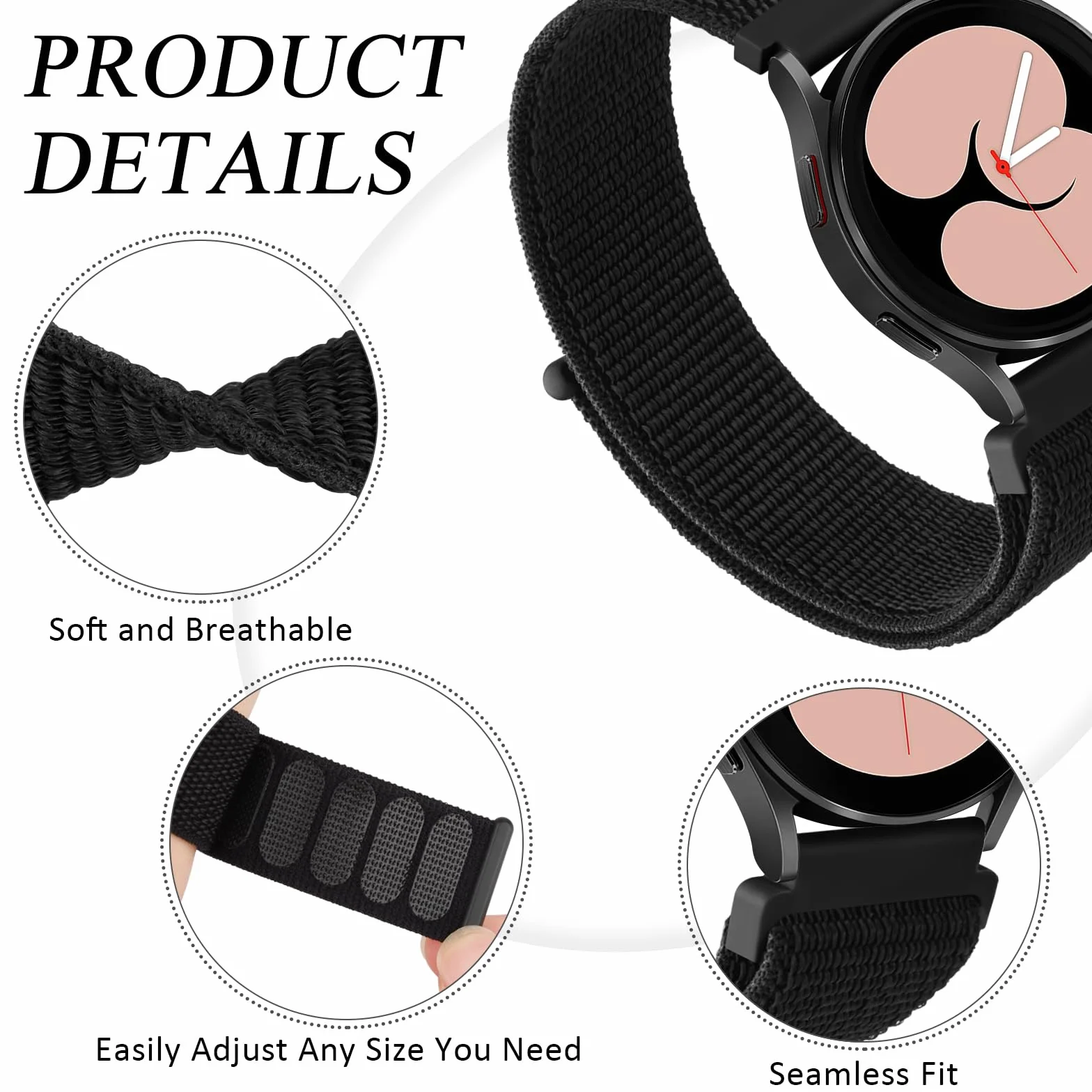 Mugust Pasek nylonowy do Xiaomi Redmi Watch 5 Active / Redmi Watch 5 Lite