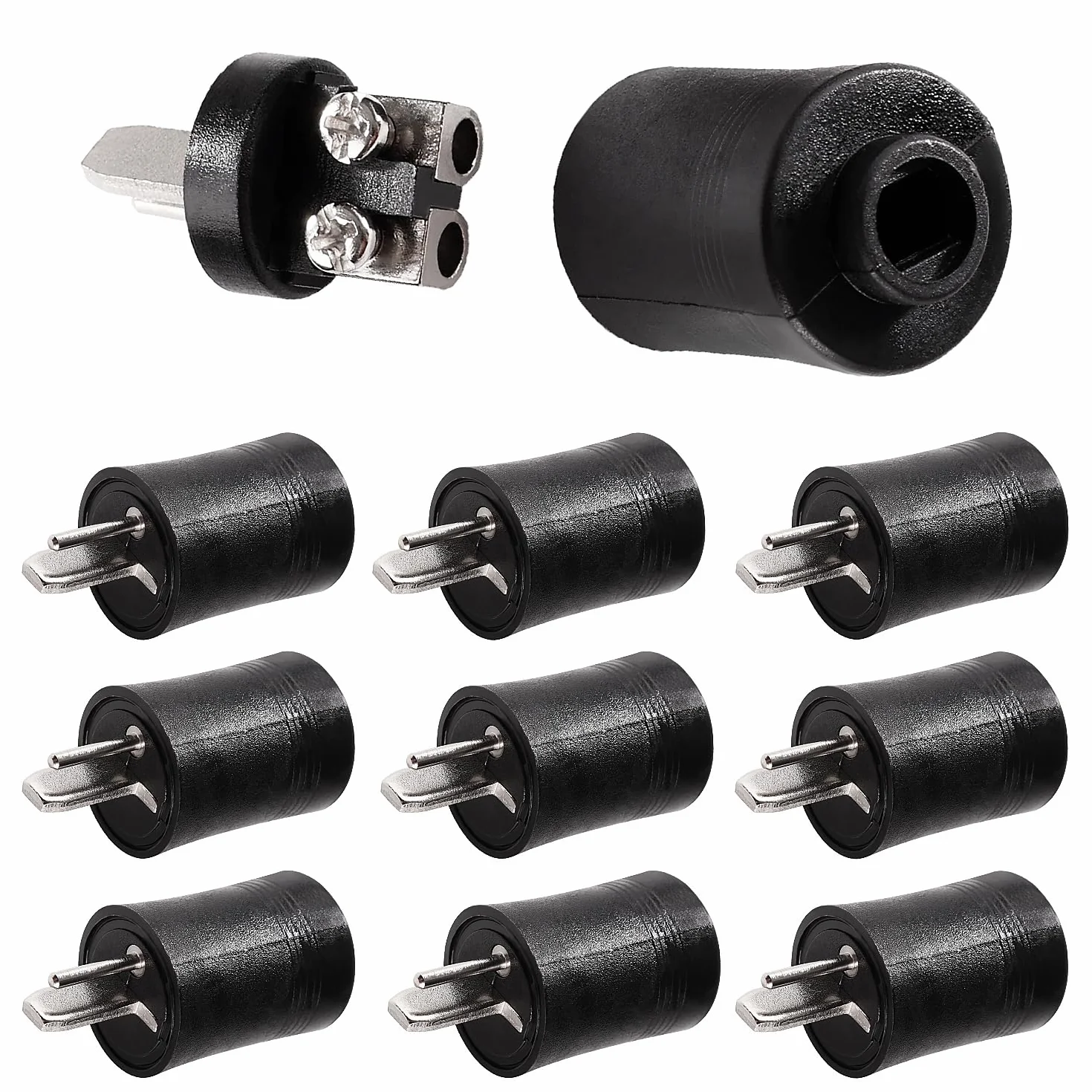 2-Pinowe Wtyczki Głośnikowe DIN Złącze Kabla Głośnikowego HiFi ze Złączem Śrubowym 10 Sztuk