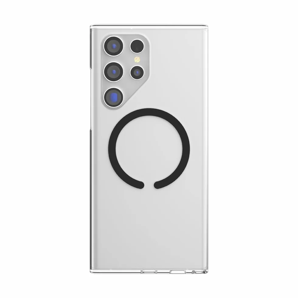 PopSockets: Pierścień Adaptera do MagSafe - Przyklejany Magnetyczny Pierścień Adaptera do iPhone (iPhone z serii 11 i Starszych) Niezgodnych z MagSafe Lub Telefonów z Android - Black