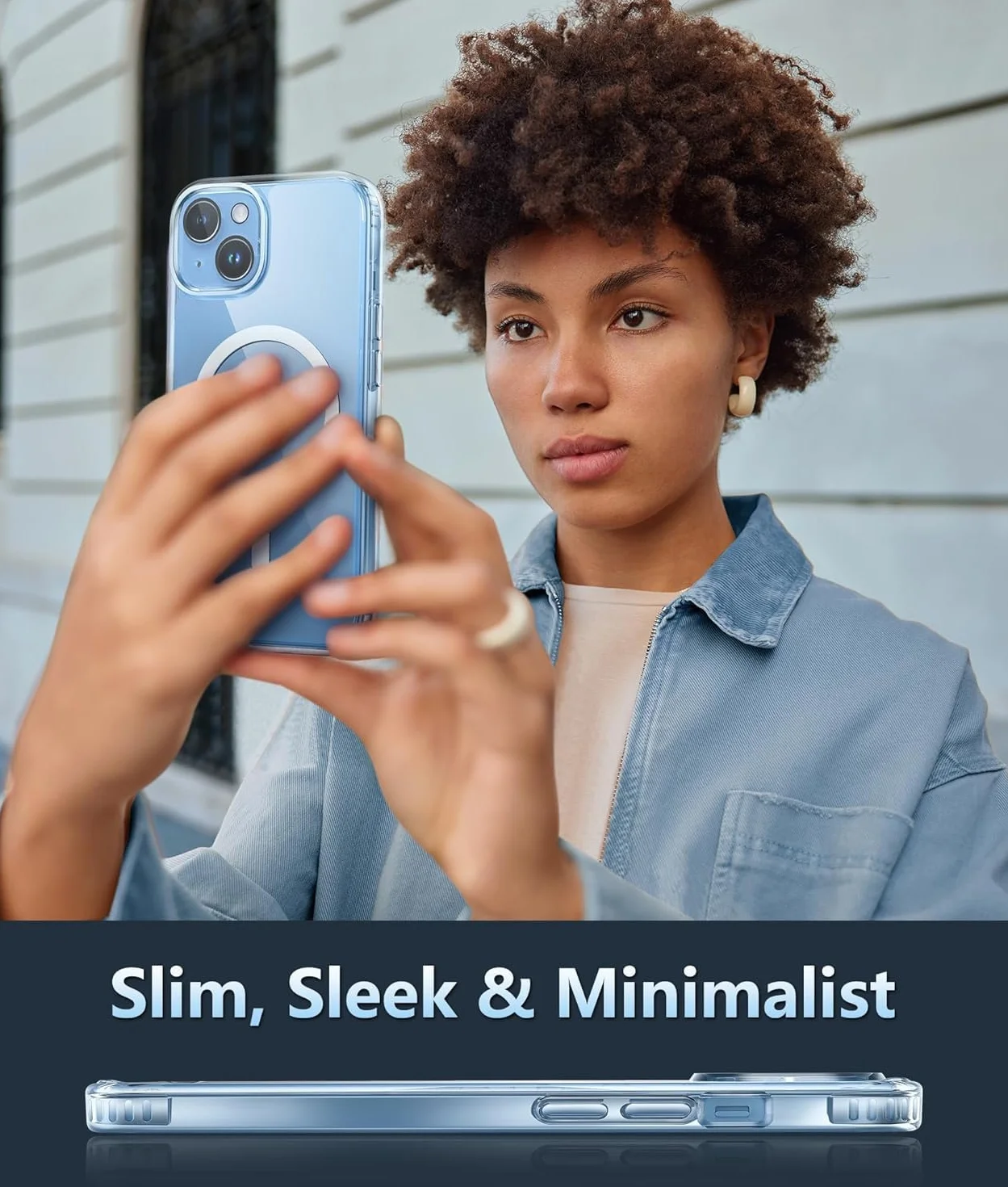 FNTCASE Przezroczyste etui do iPhone'a 14/13, magnetyczne, ochrona przed upadkiem klasy wojskowej, nieżółknące etui na telefon komórkowy, wytrzymałe, trwałe, odporne na wstrząsy, 6,1” (przezroczyste)
