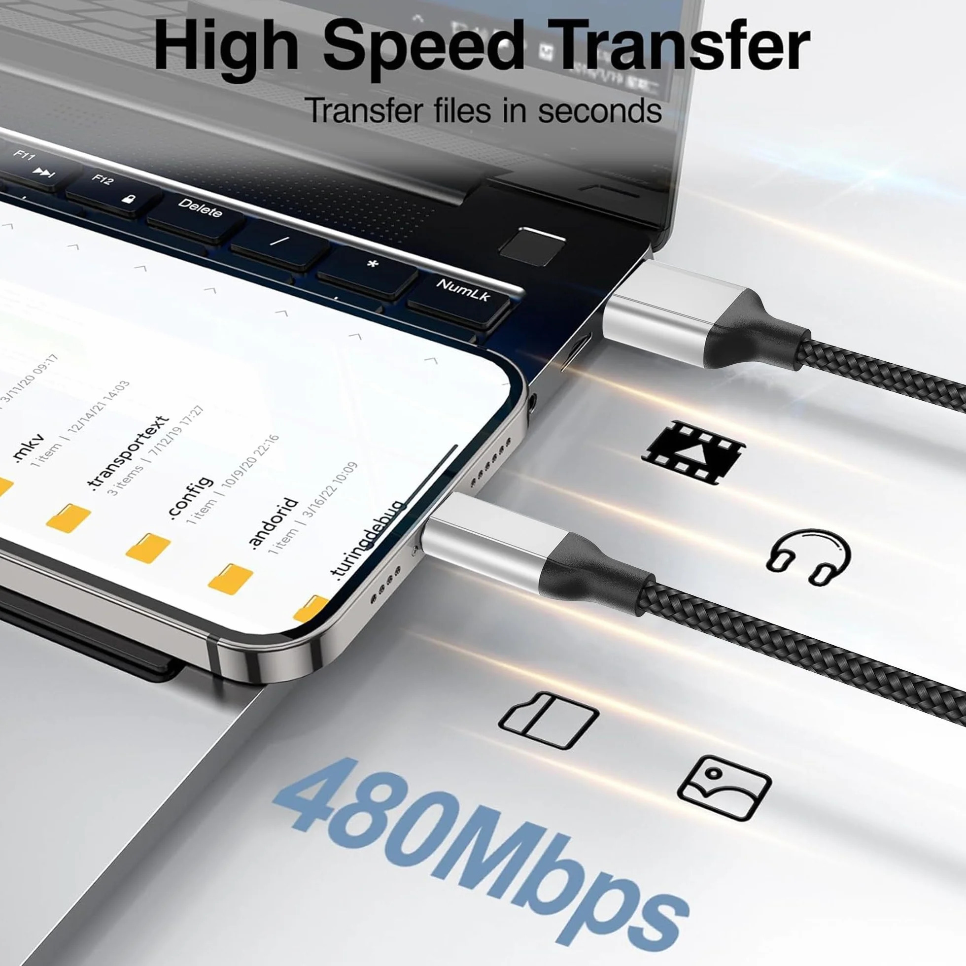 Kabel do ładowania iPhone 20 cm MFi USB na Lightning szybkie ładowanie 3 sztuki